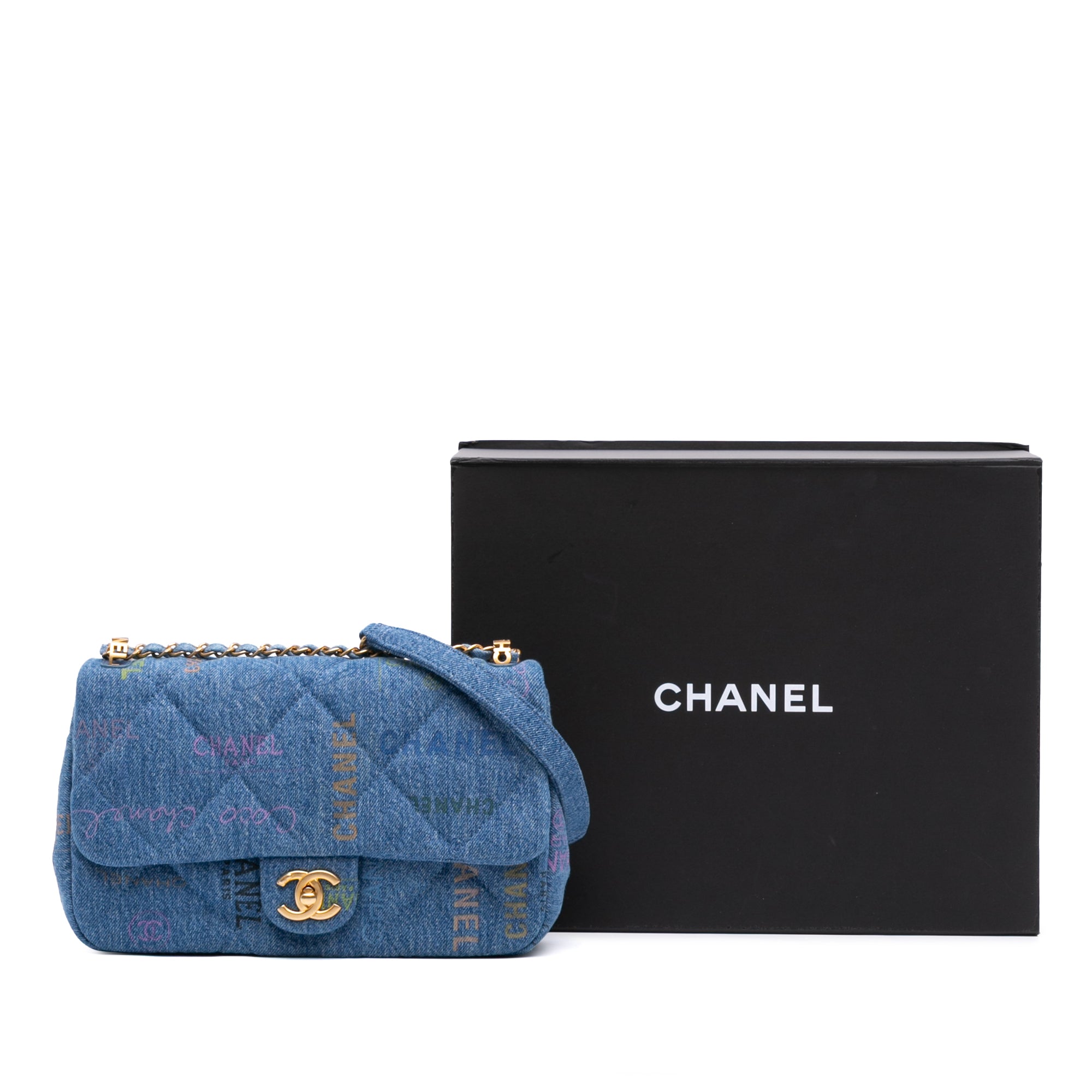 Chanel Medium Quilted Denim Mood Flap - image 14