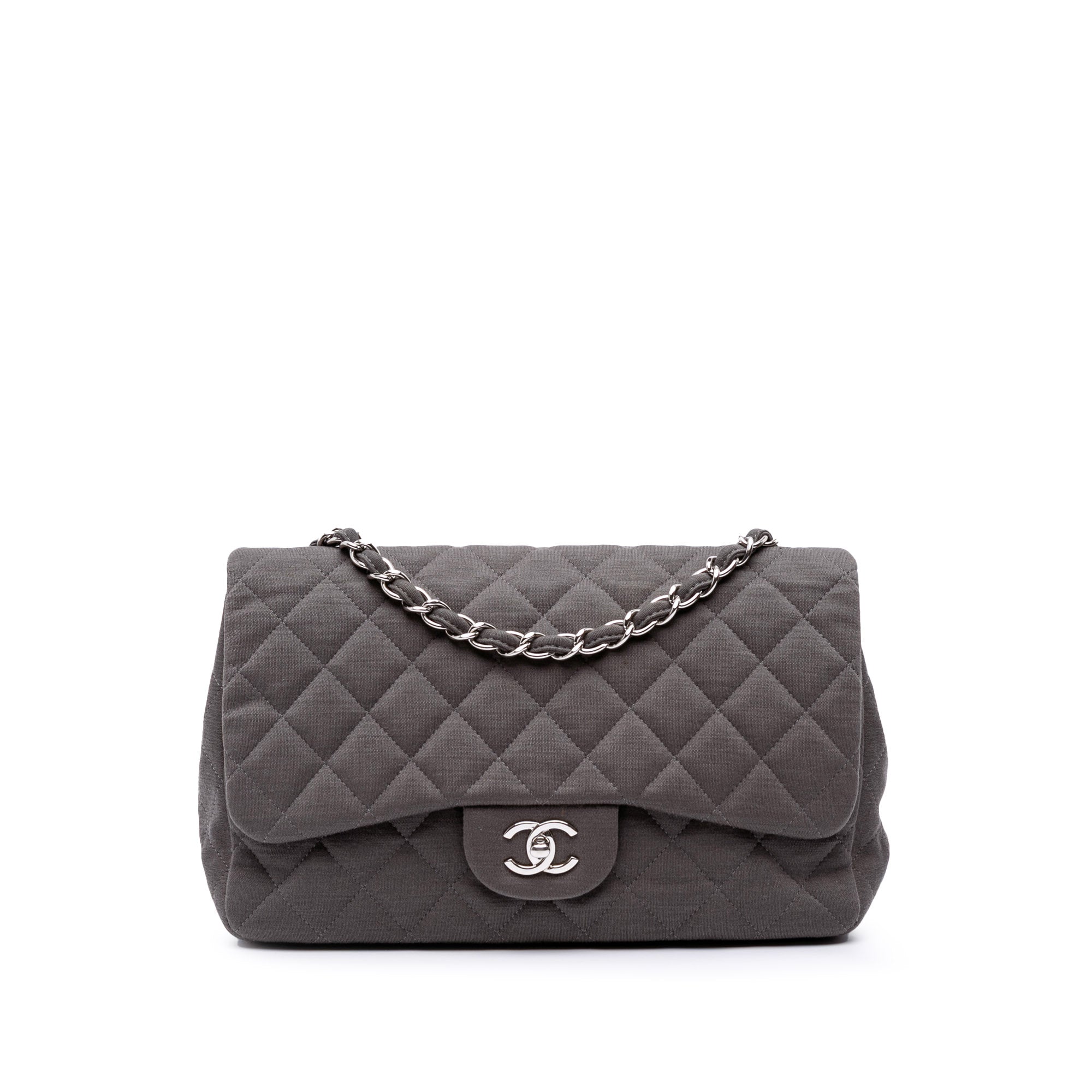Chanel Maxi Classic Jersey Single Flap - image 1