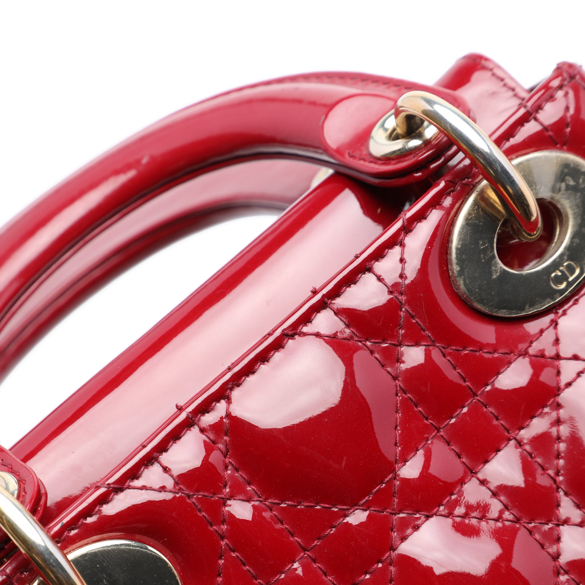Dior Mini Patent Cannage Lady Dior - image 6
