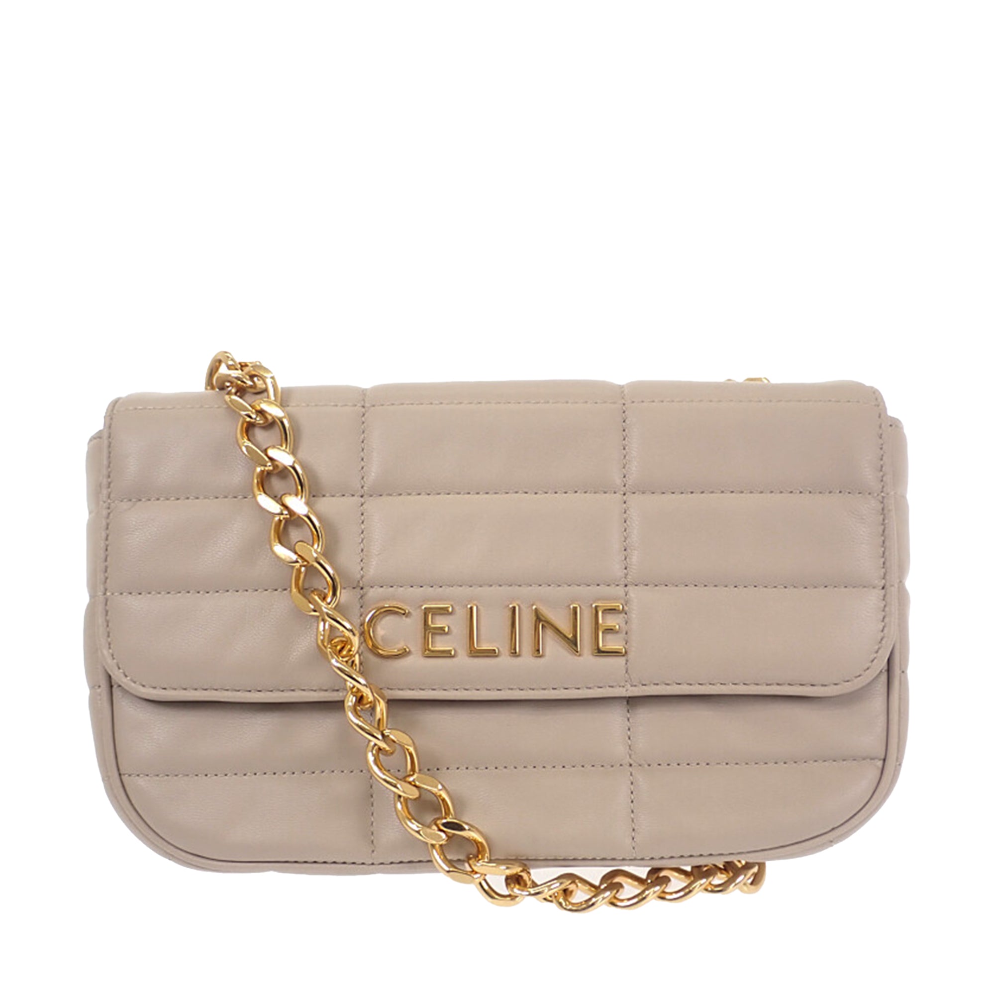 Celine Matelasse Goatskin Monochrome Chain Shoulder Bag - image 1
