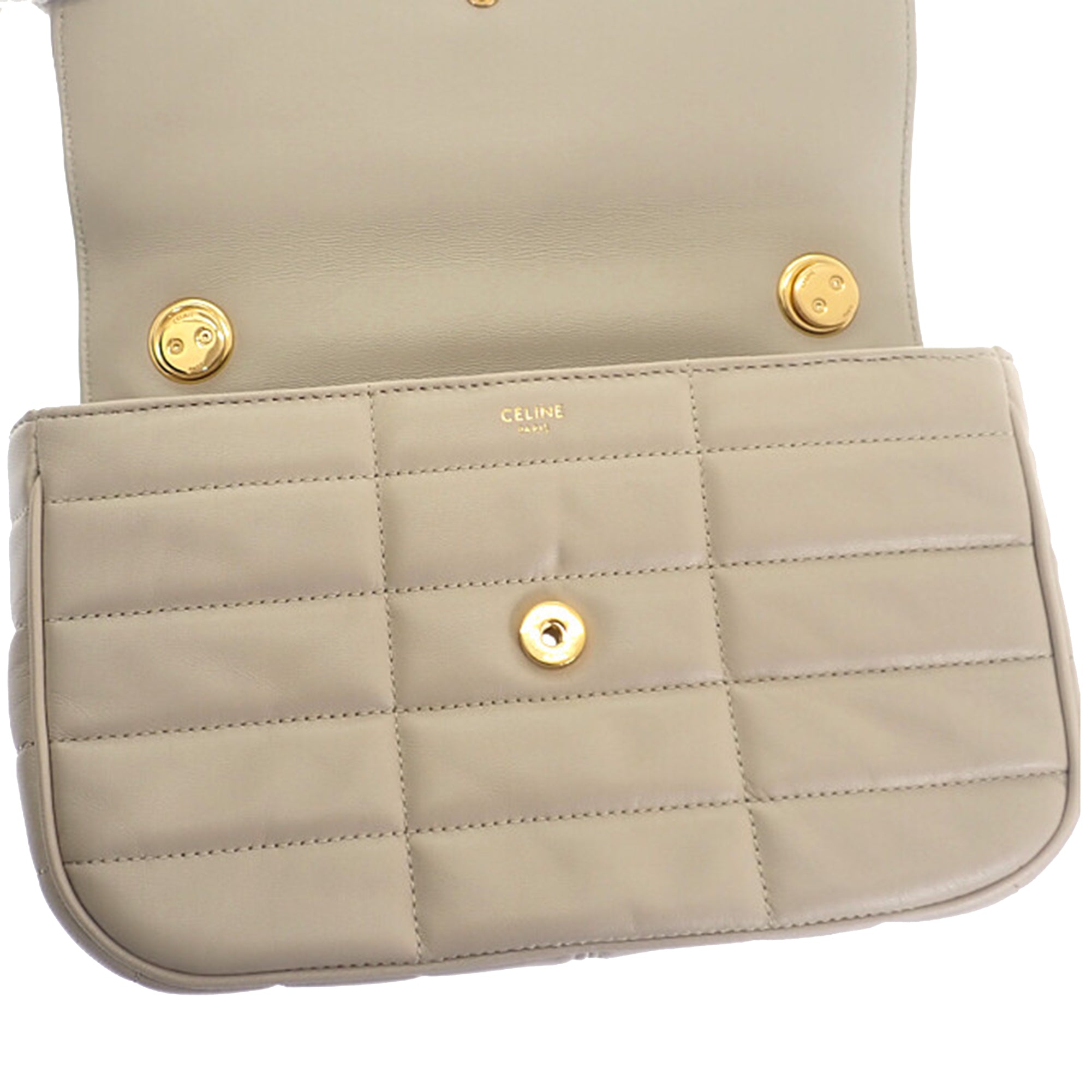 Celine Matelasse Goatskin Monochrome Chain Shoulder Bag - image 5