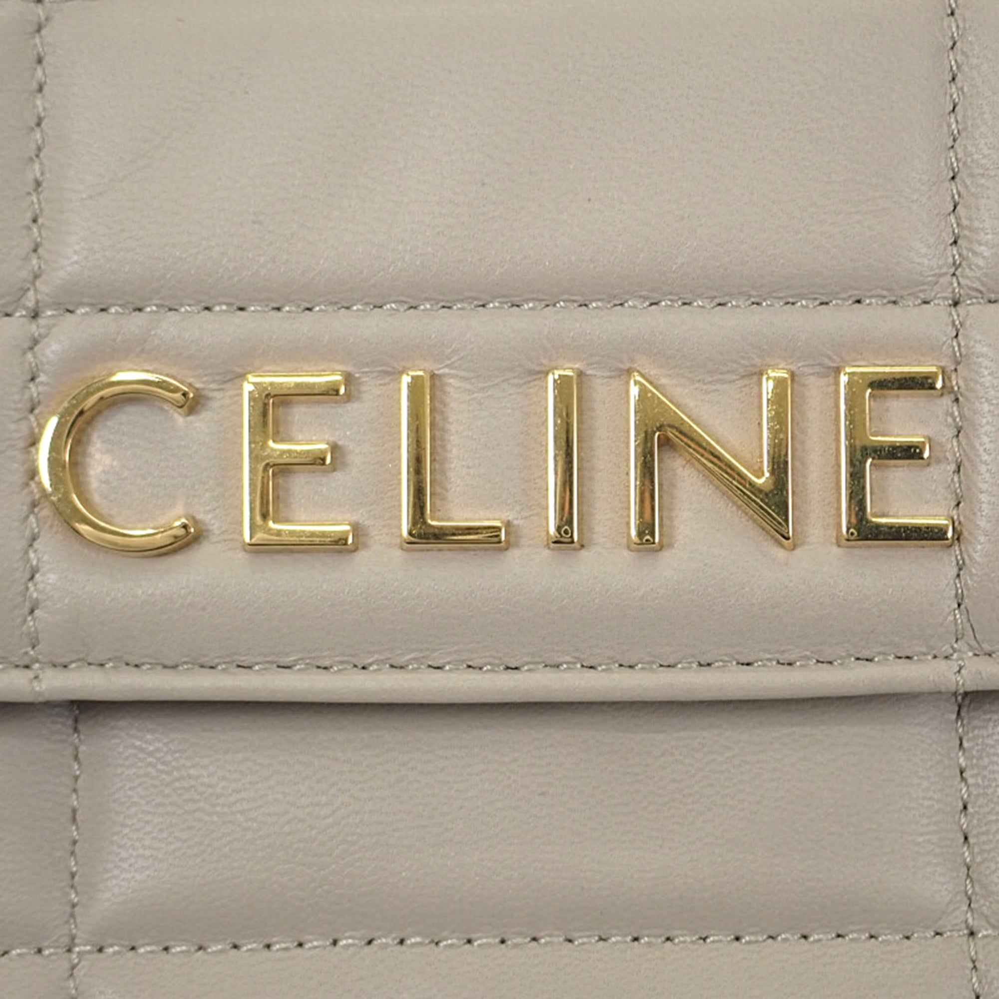 Celine Matelasse Goatskin Monochrome Chain Shoulder Bag - image 8