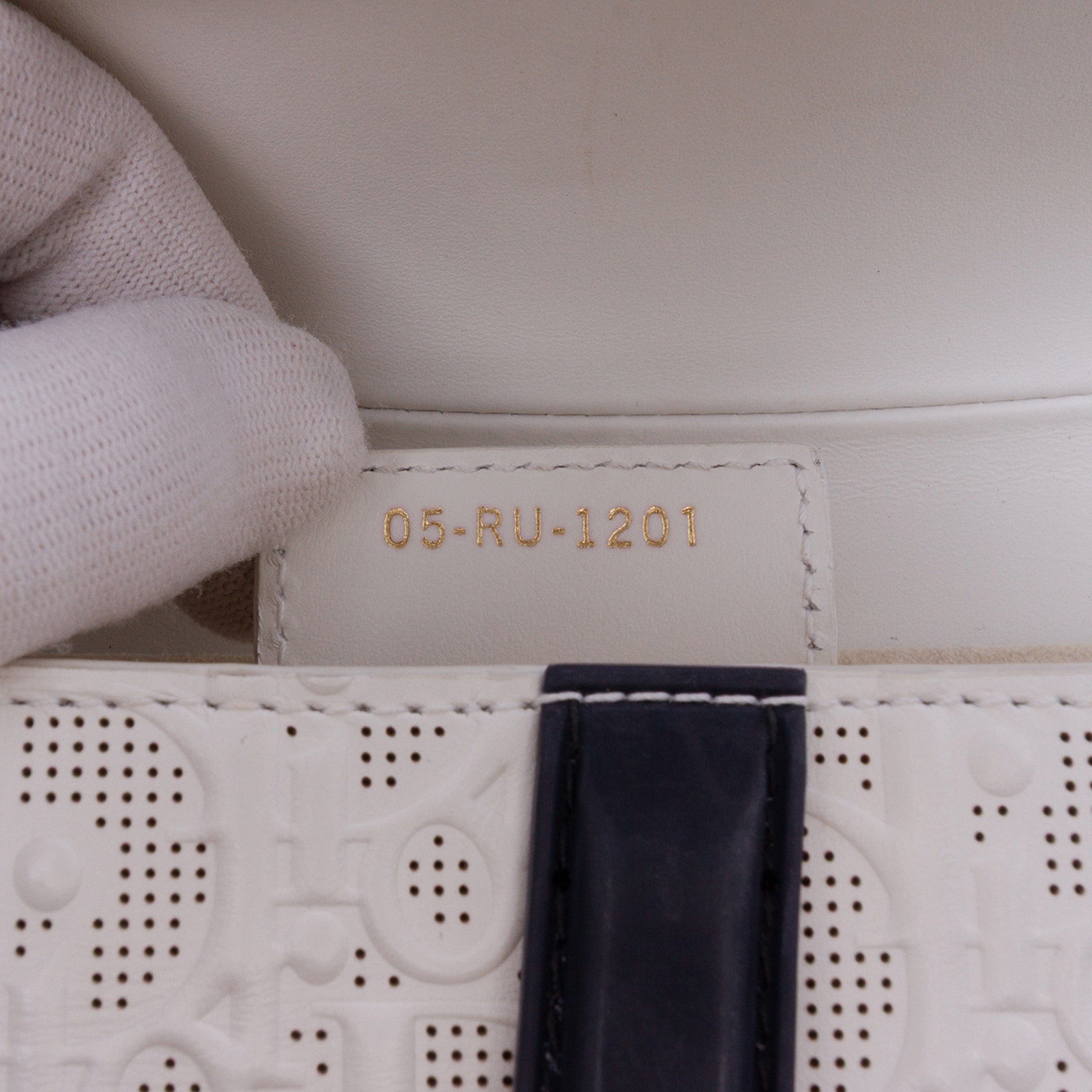 Dior Perforated Oblique Embossed Calfskin Saddle Bag - image 5