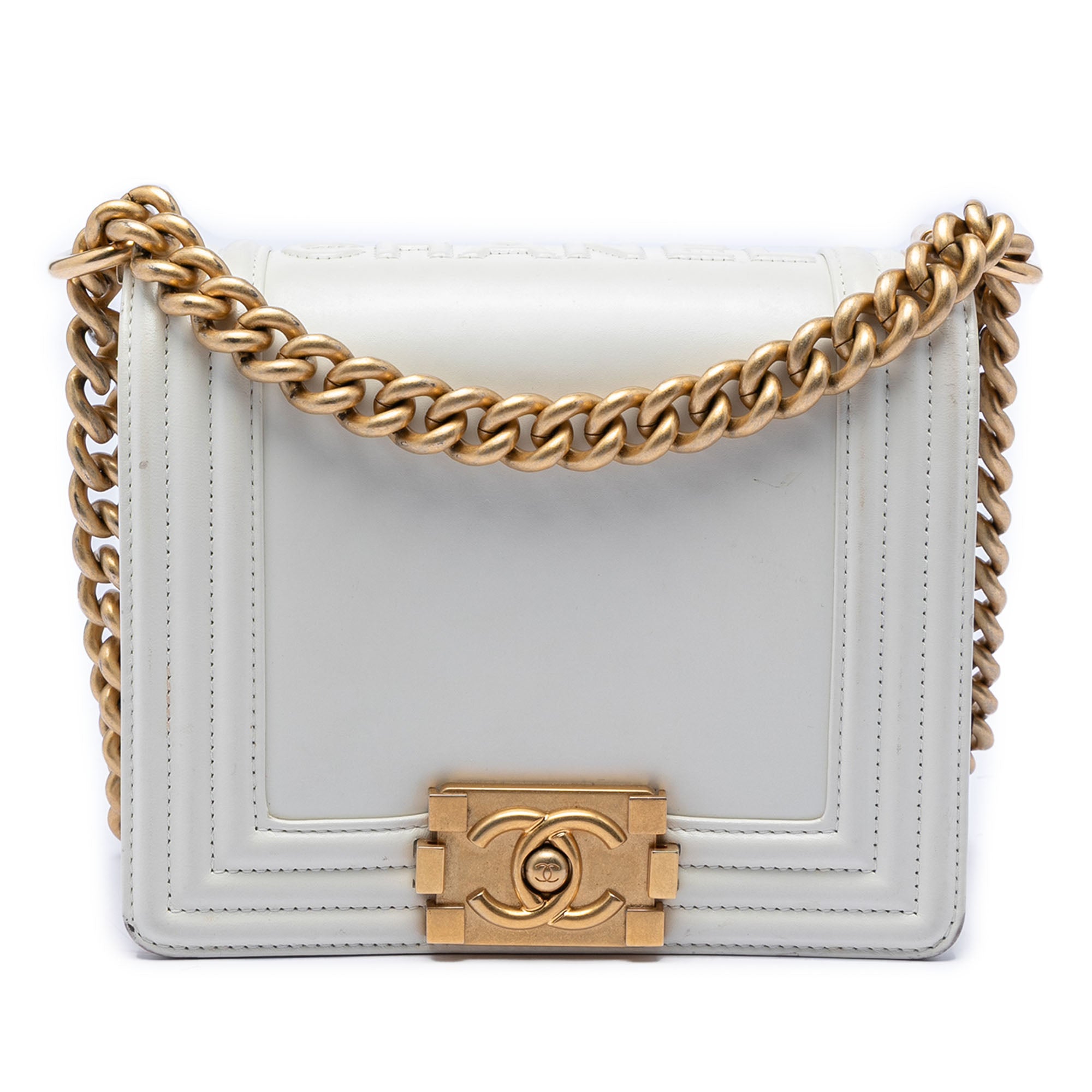 Chanel Square Calfskin Boy Reverso Flap - image 1
