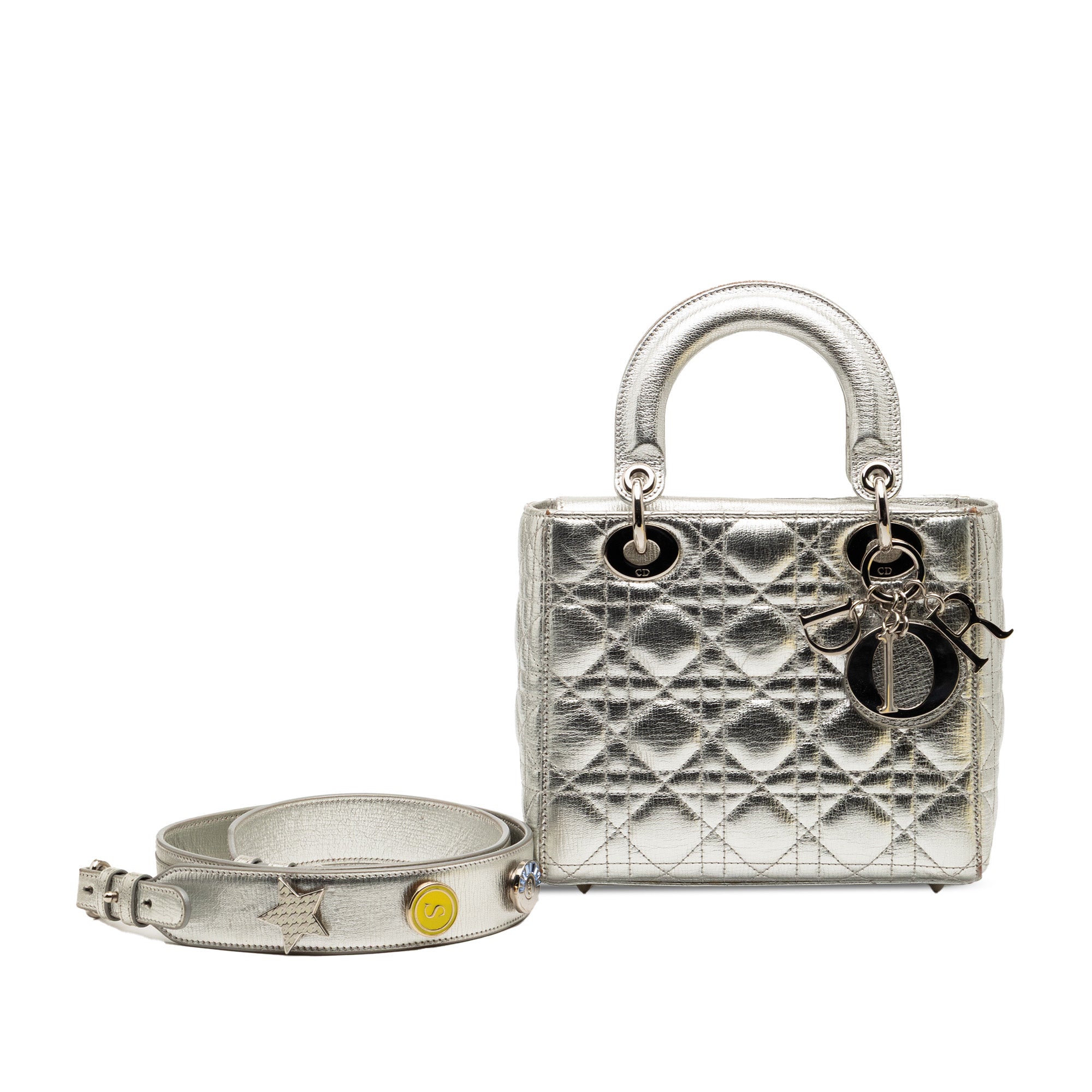 Dior Small Metallic Grained Calfskin Cannage My ABCDior Lady Dior - image 10