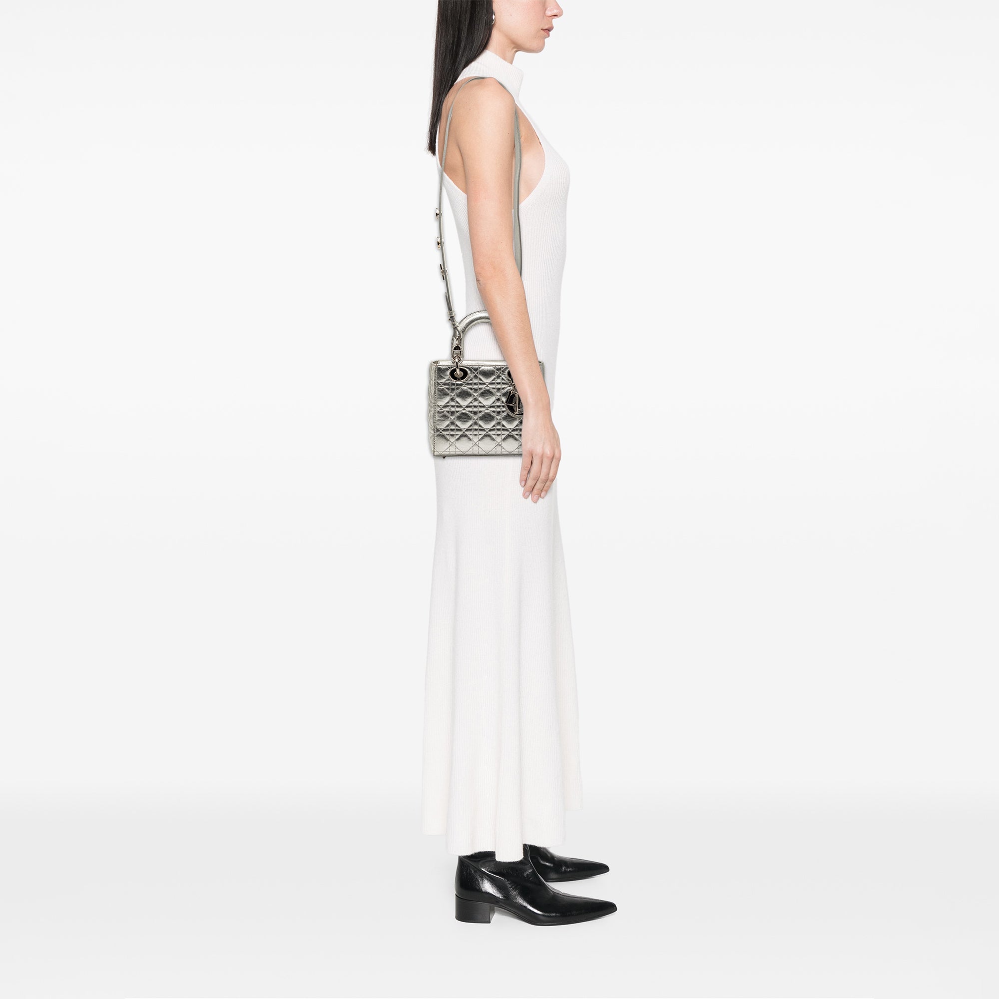 Dior Small Metallic Grained Calfskin Cannage My ABCDior Lady Dior - image 9