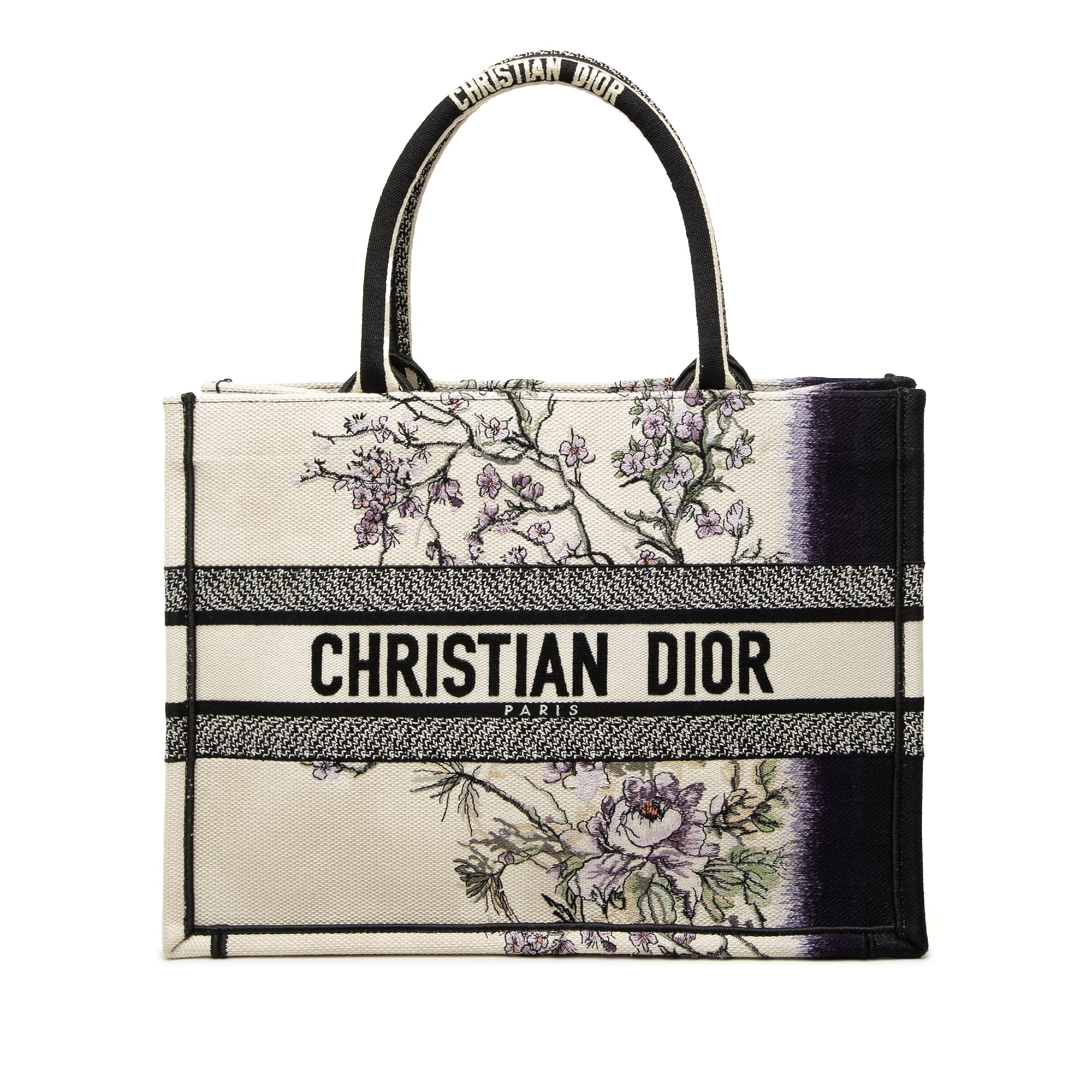 Dior Medium Canvas Floral Embroidered Book Tote - image 1