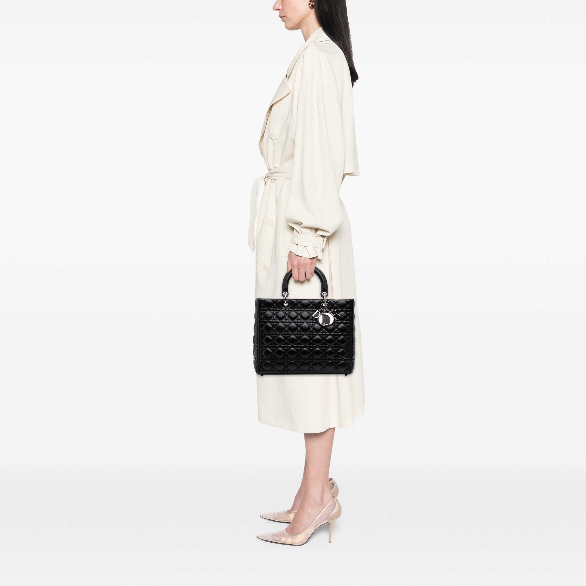 Dior Large Lambskin Cannage Lady Dior - image 11
