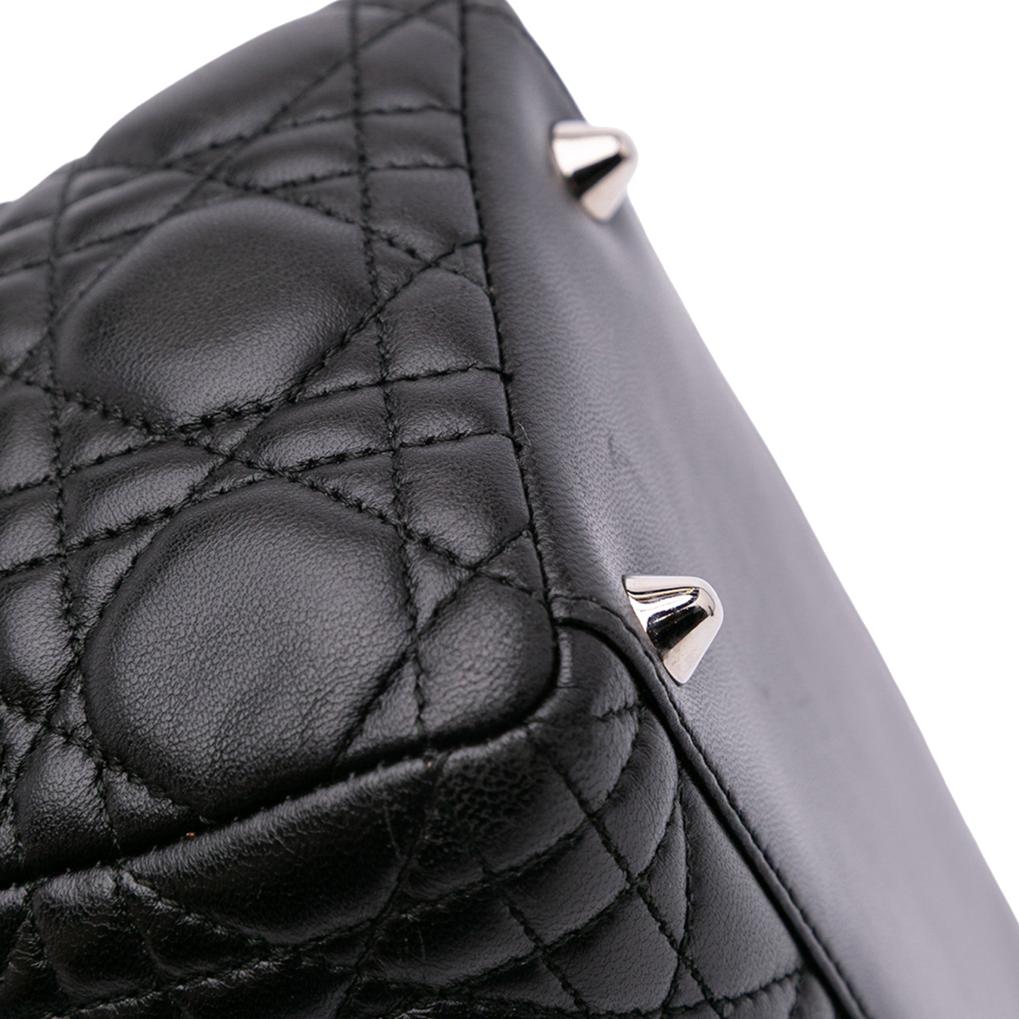 Dior Large Lambskin Cannage Lady Dior - image 9