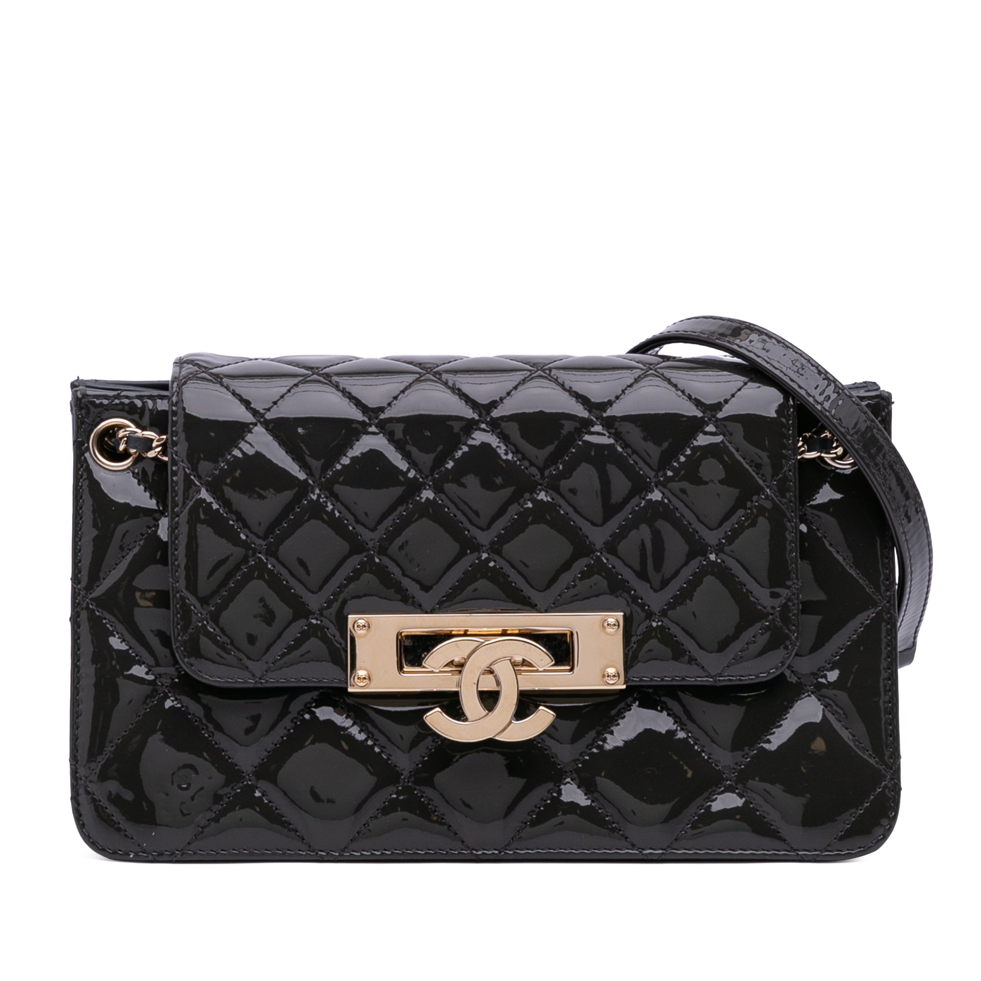 Chanel Quilted Patent Golden Class Accordion Flap - image 1