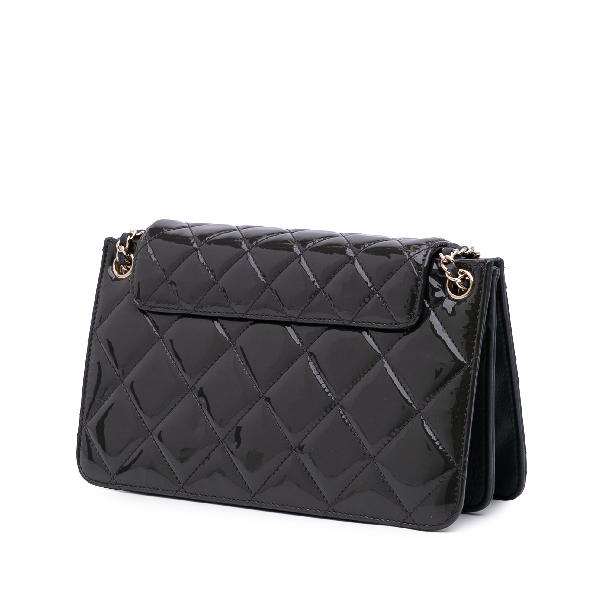 Chanel Quilted Patent Golden Class Accordion Flap - image 2