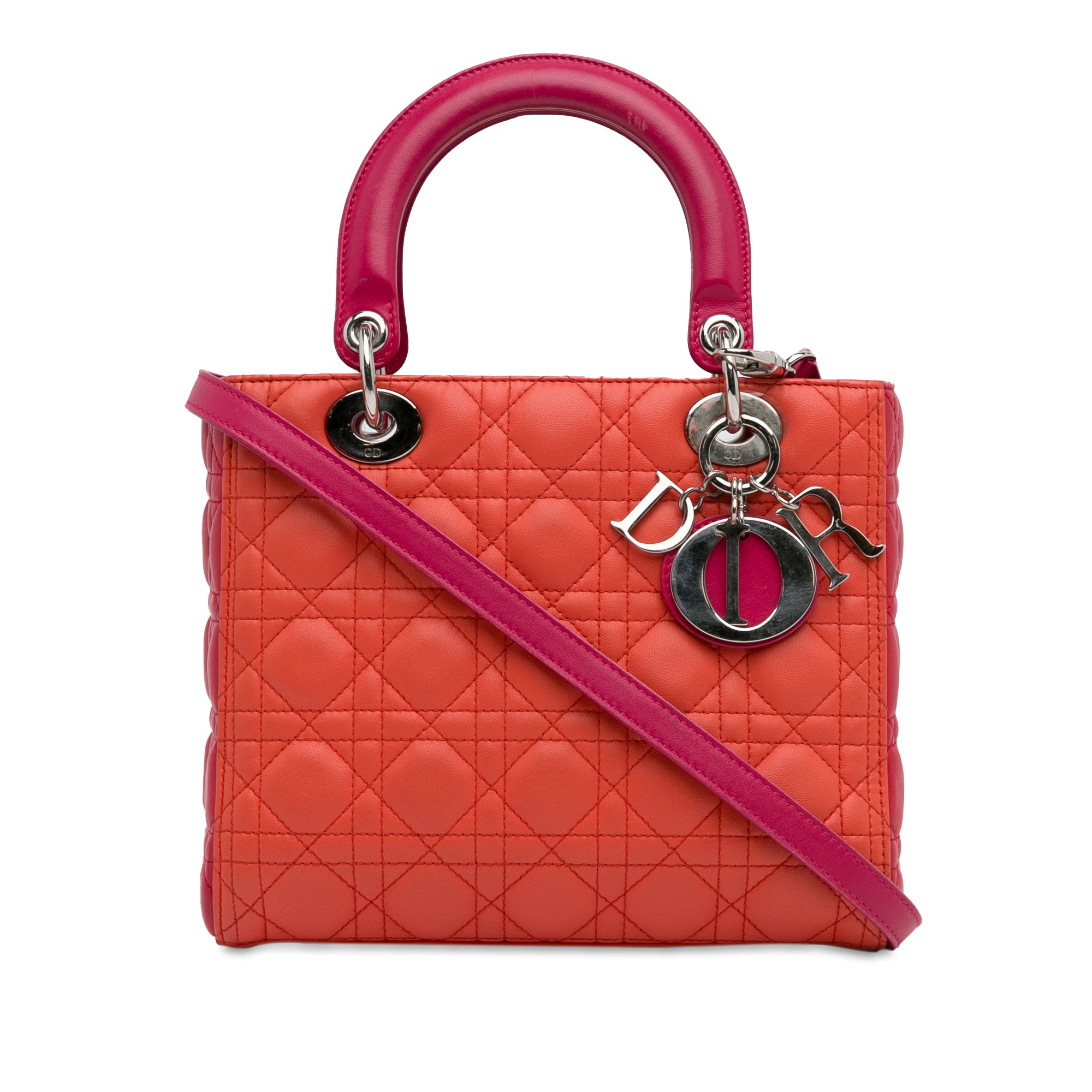 Dior Medium Bicolor Lambskin Cannage Lady Dior - image 1