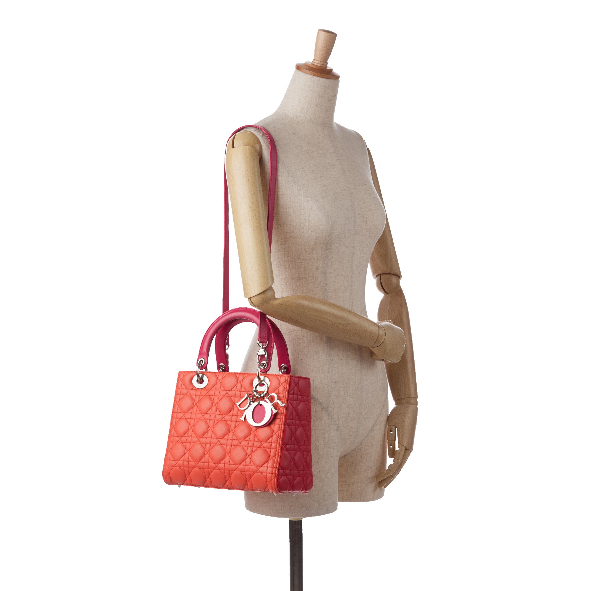 Dior Medium Bicolor Lambskin Cannage Lady Dior - image 13