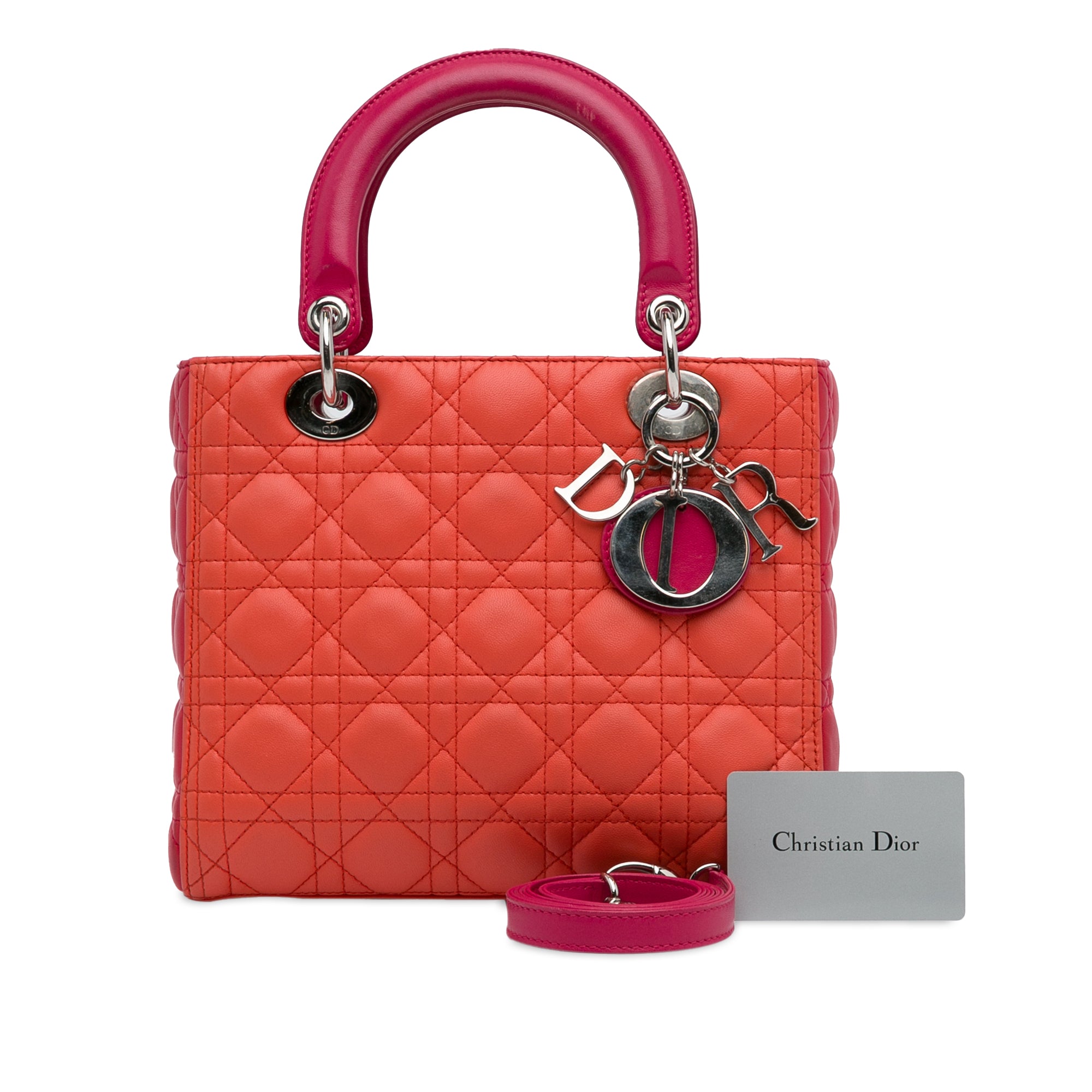 Dior Medium Bicolor Lambskin Cannage Lady Dior - image 14