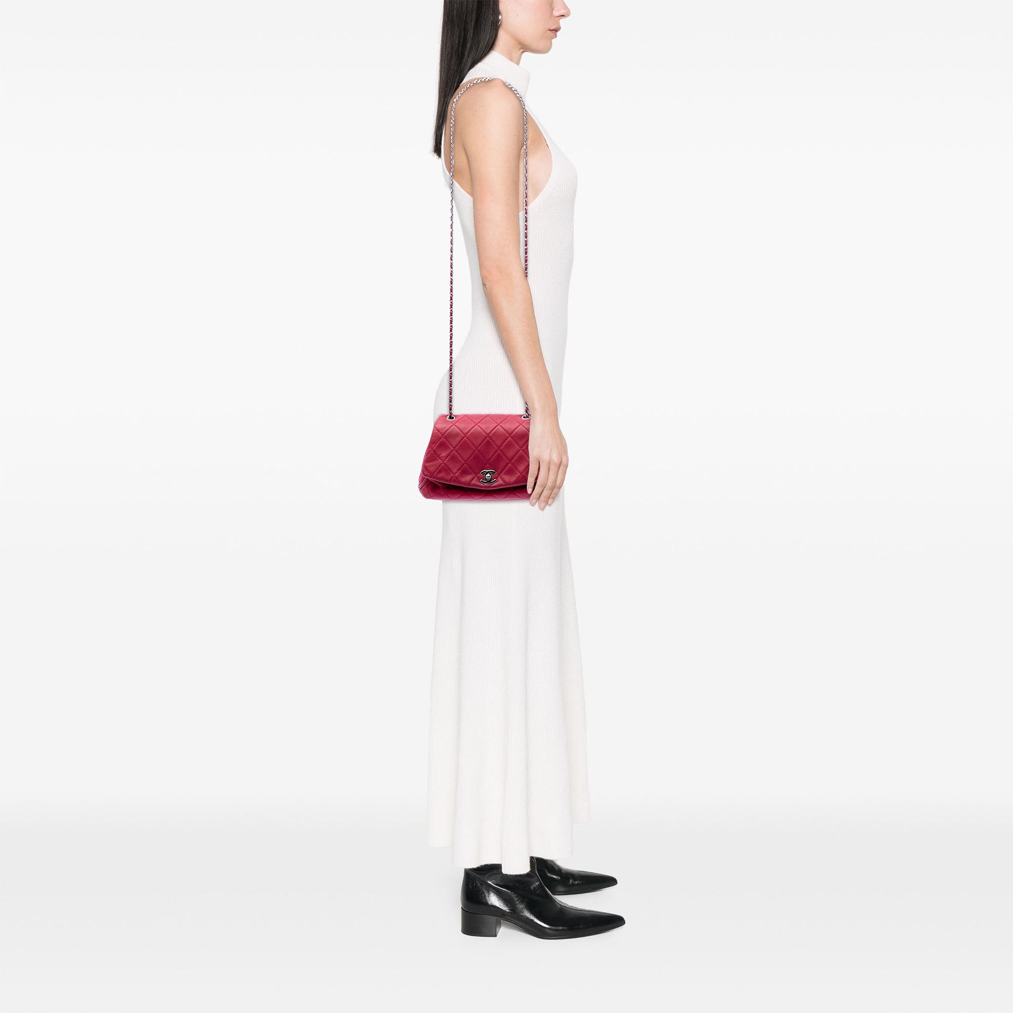 Chanel Quilted Calfskin CC Curvy Flap - image 6