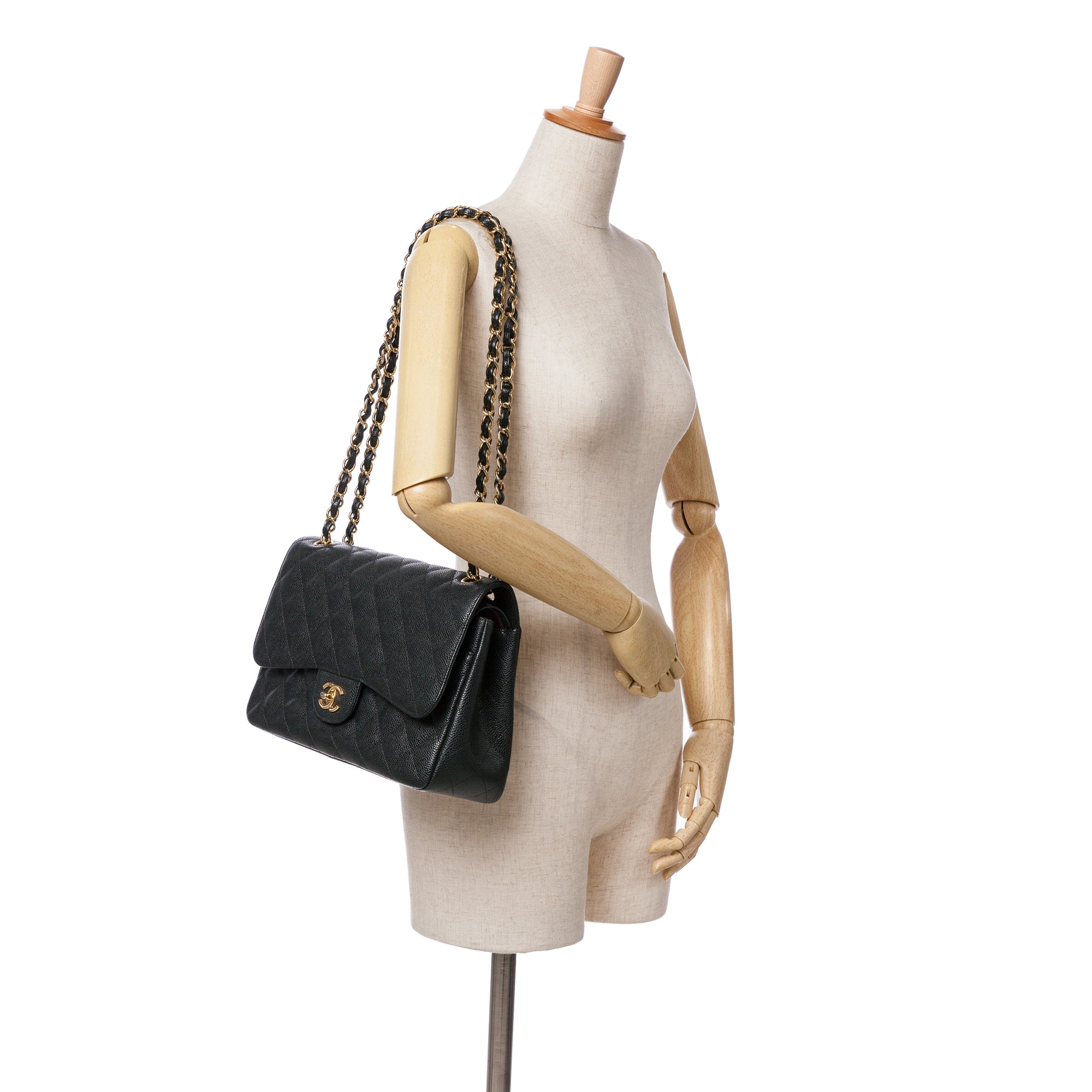Chanel Jumbo Classic Caviar Double Flap - image 10