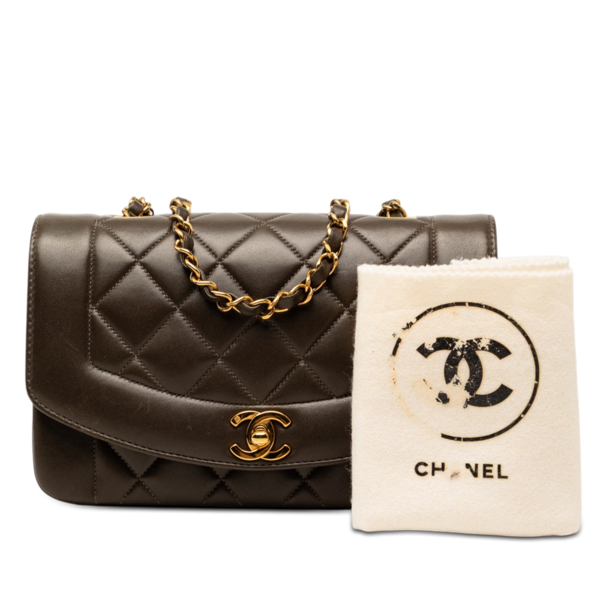 Chanel Small Lambskin Diana Flap - image 8