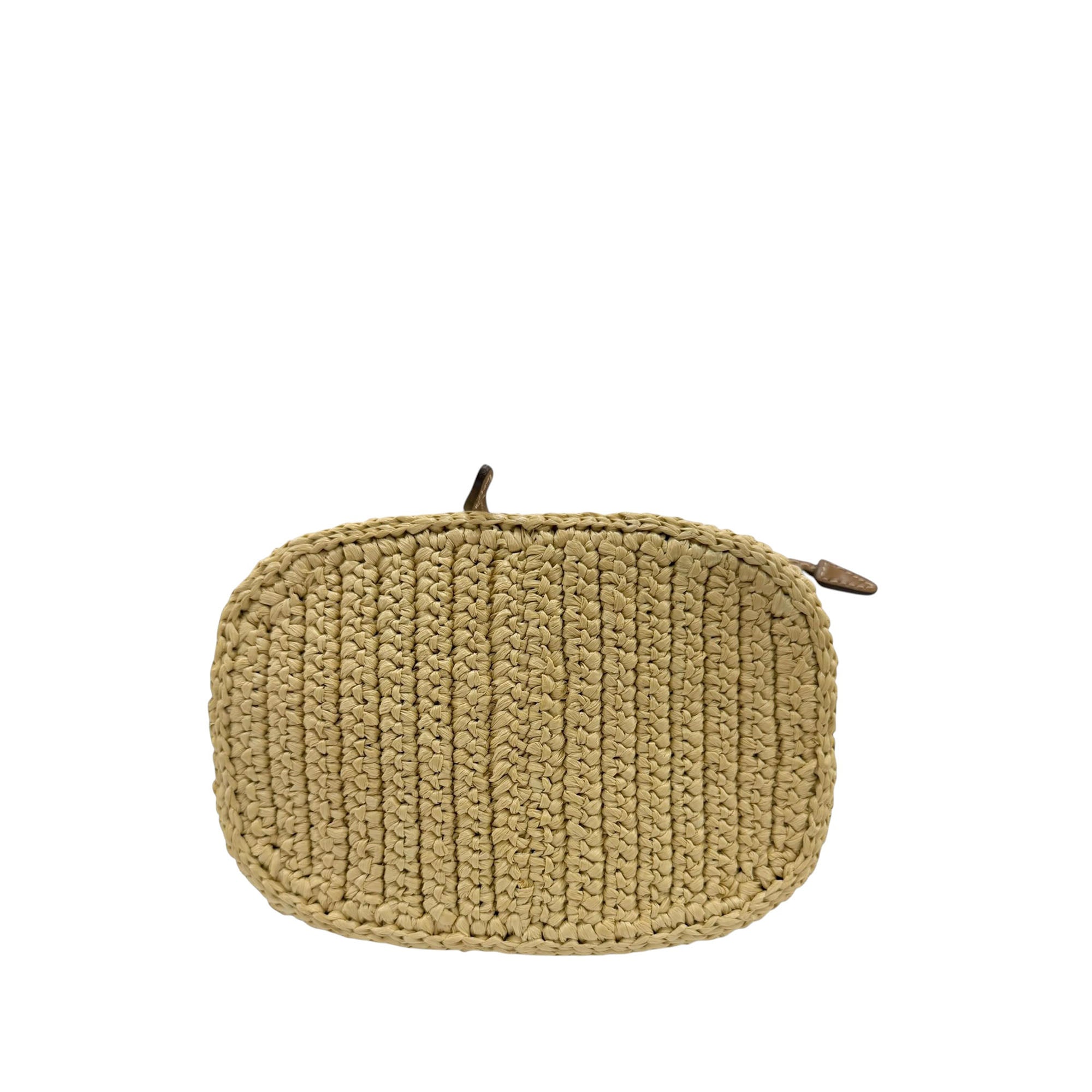 Prada Mini Raffia Effect Crochet Bucket Bag - image 3