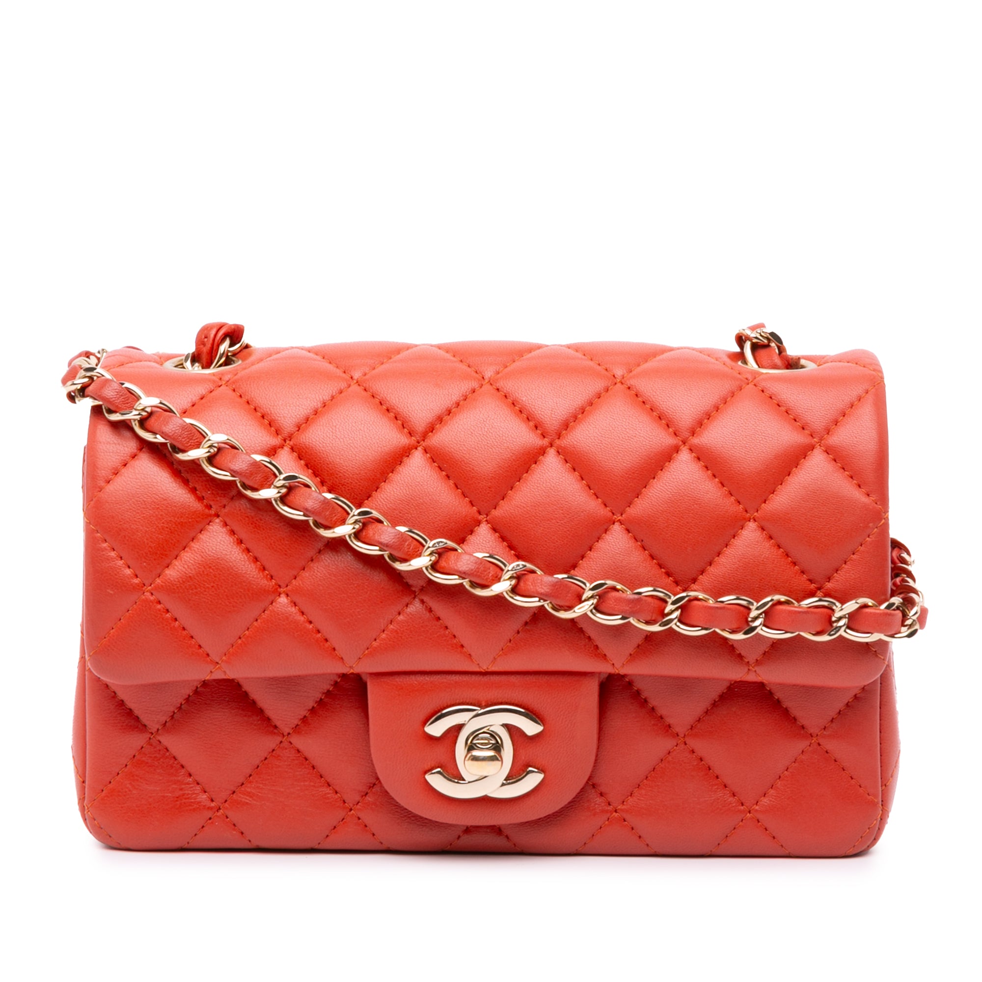 Chanel Mini Rectangular Classic Lambskin Single Flap - image 1