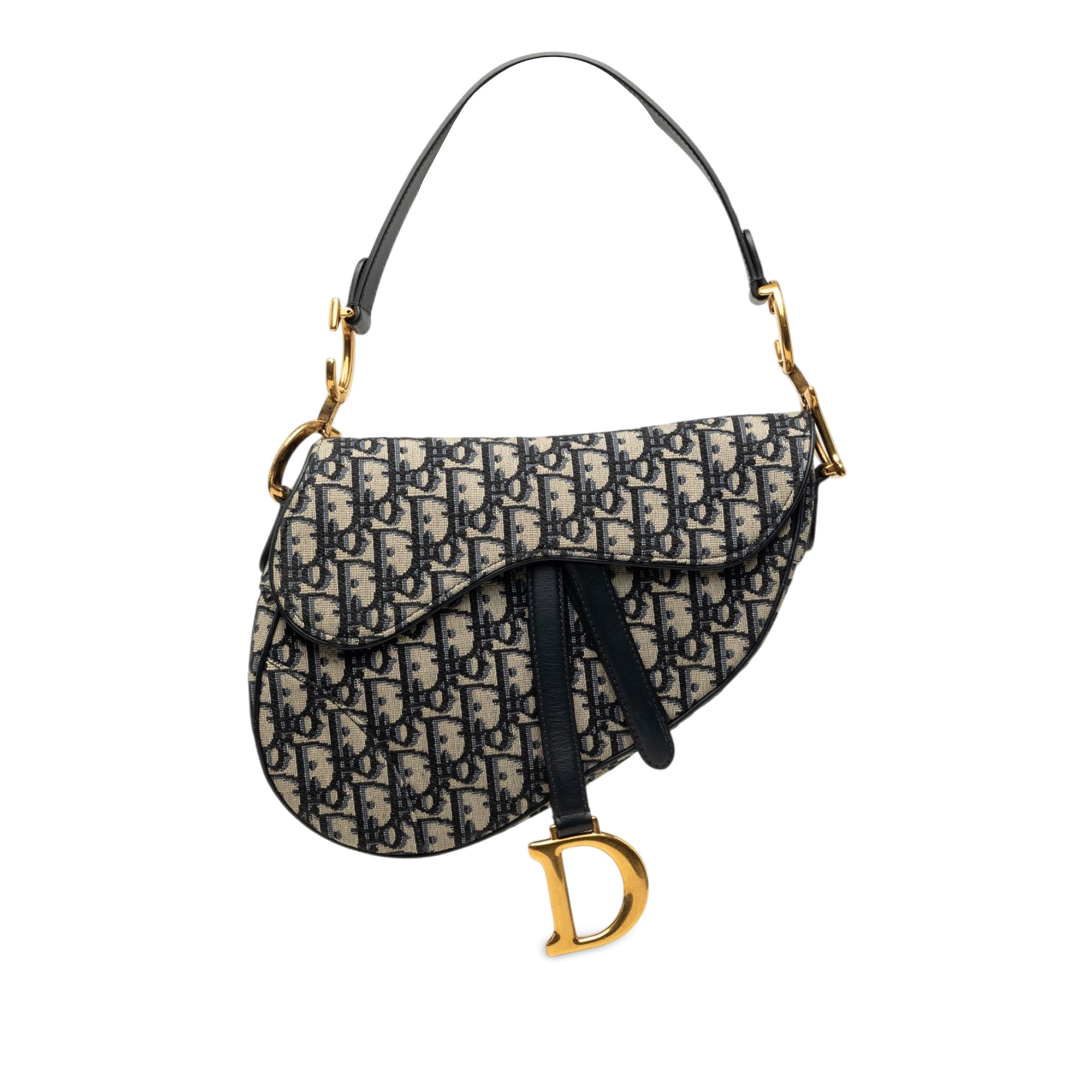 Dior Oblique Canvas Saddle Bag - image 1
