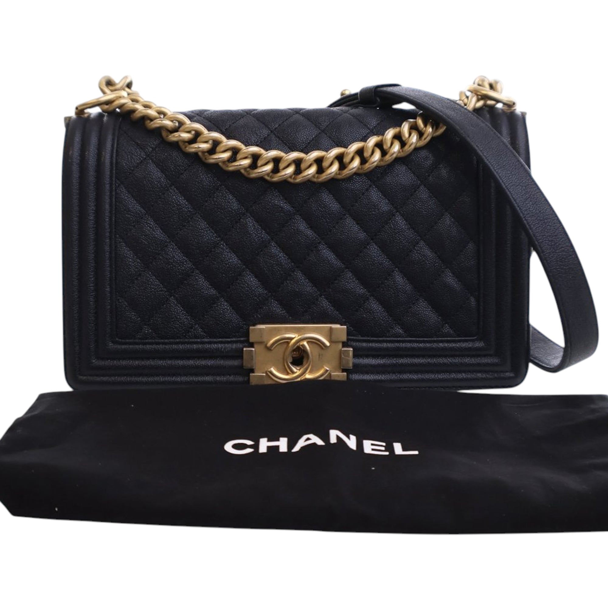 Chanel Old Medium Quilted Caviar Boy Flap - image 12