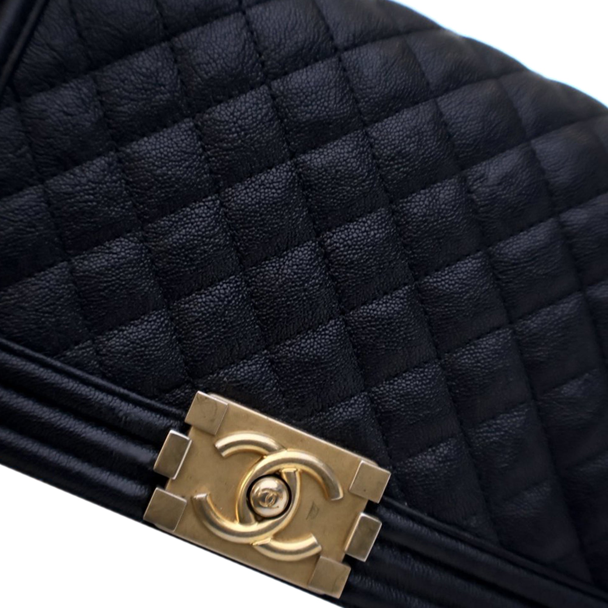 Chanel Old Medium Quilted Caviar Boy Flap - image 8
