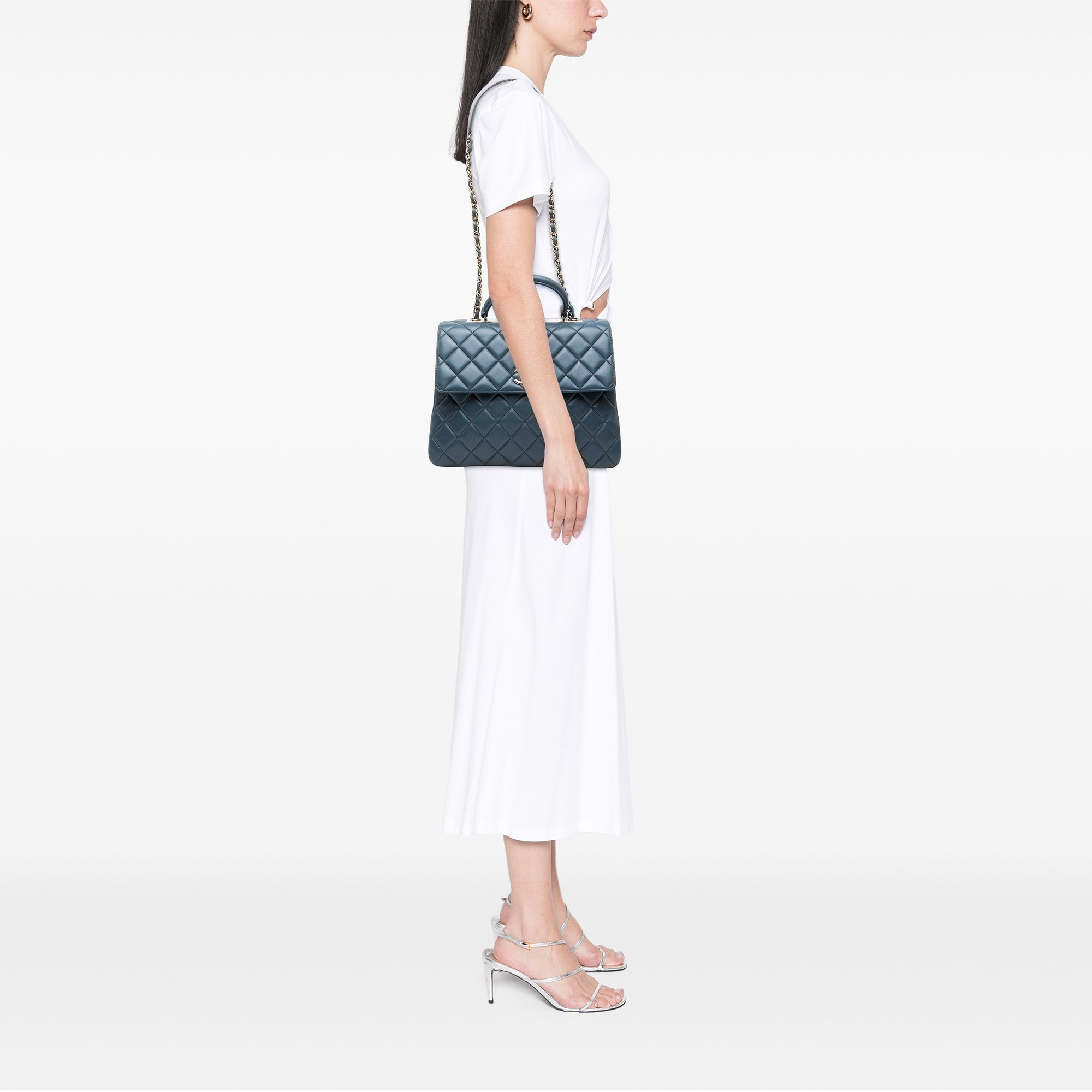 Chanel Large Lambskin Trendy CC Top Handle Flap - image 7