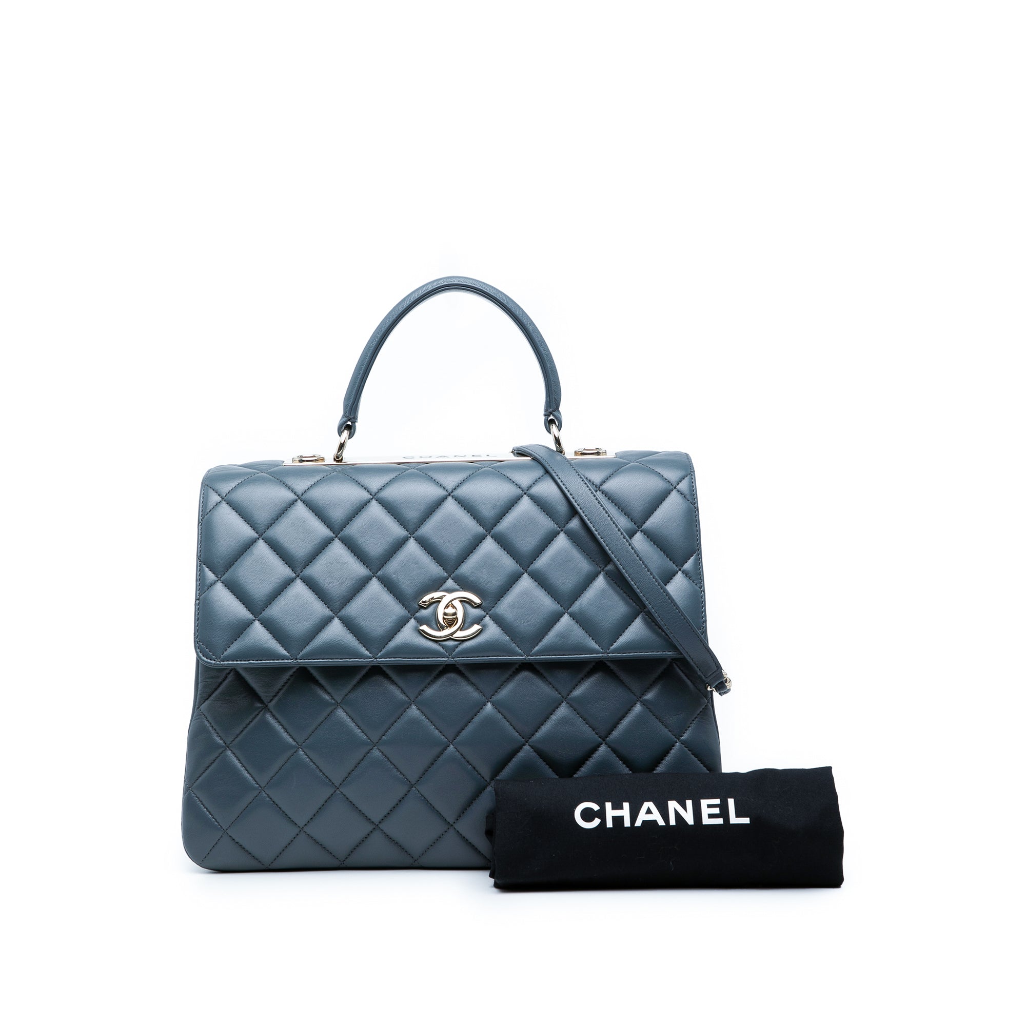 Chanel Large Lambskin Trendy CC Top Handle Flap - image 8