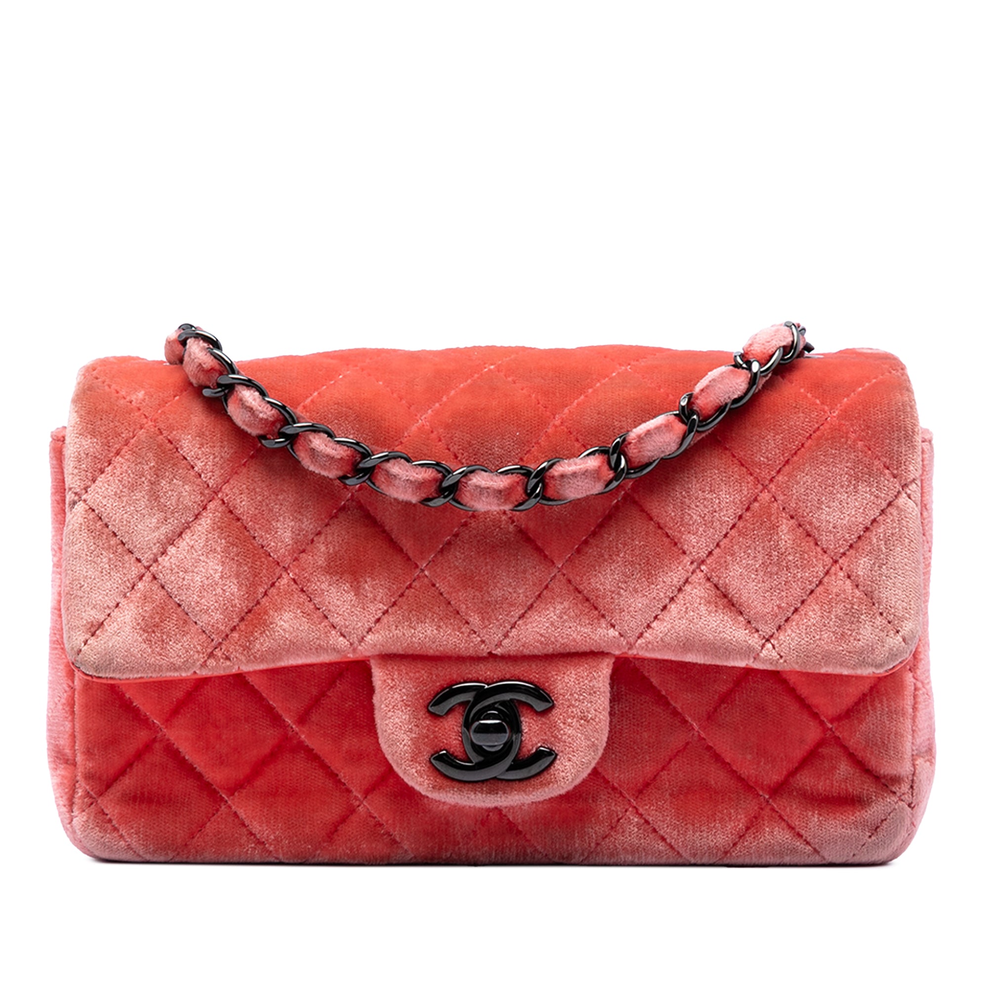 Chanel Mini Rectangular Classic Velvet Single Flap - image 1