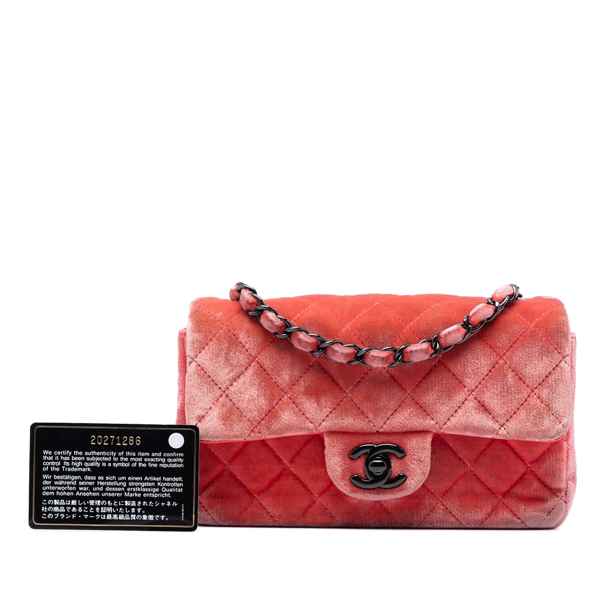 Chanel Mini Rectangular Classic Velvet Single Flap - image 6