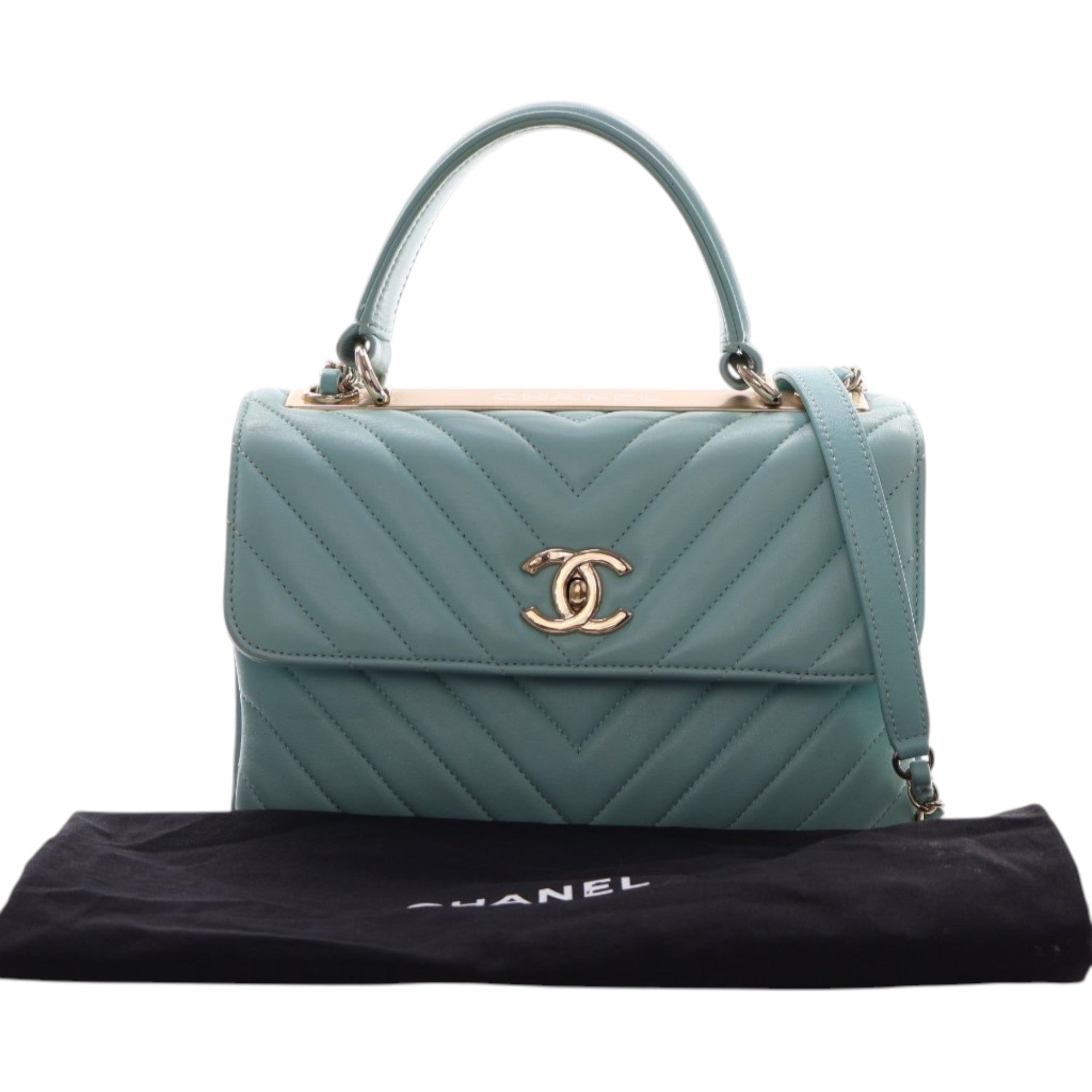 Chanel Small Chevron Lambskin Trendy CC Top Handle Flap - image 15