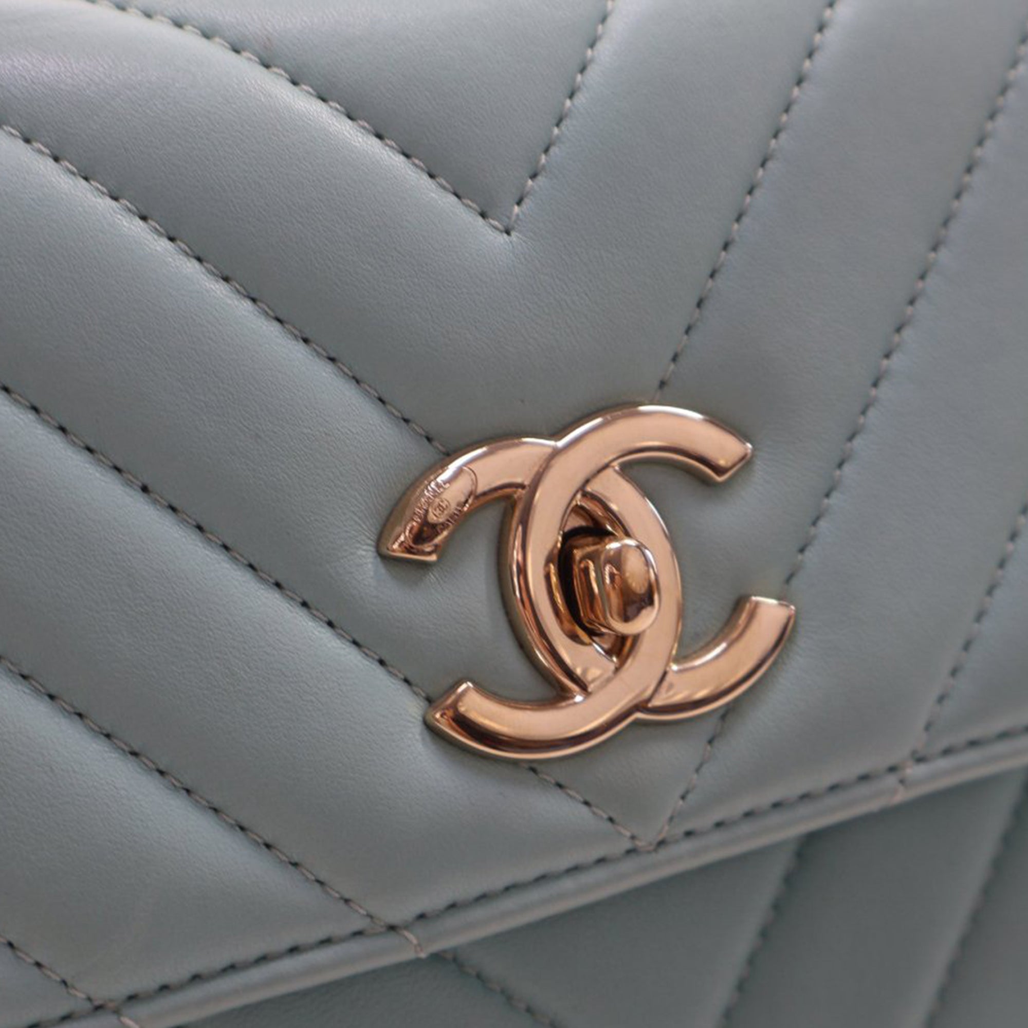 Chanel Small Chevron Lambskin Trendy CC Top Handle Flap - image 7