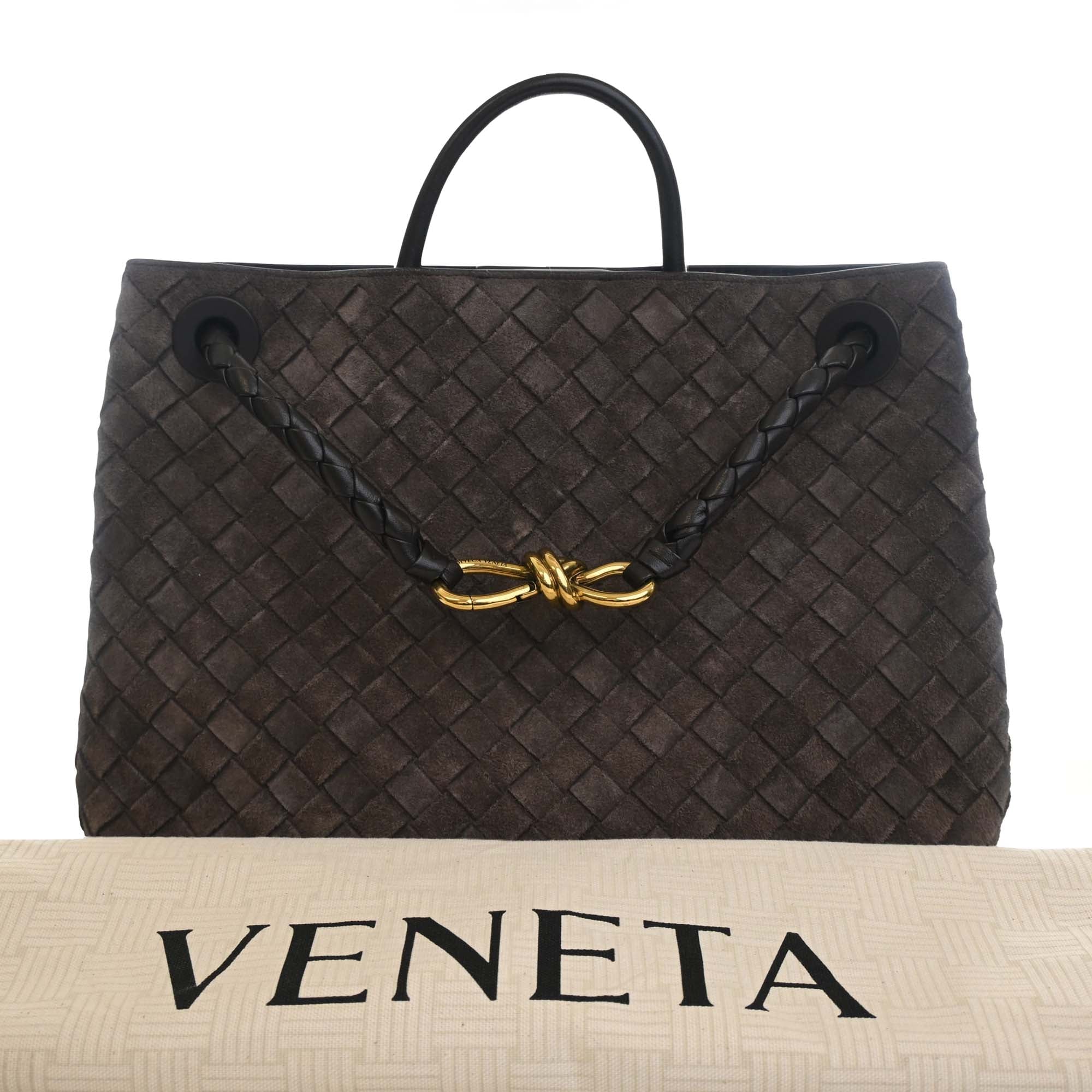 Bottega Veneta Medium Suede Intrecciato Andiamo Bag - image 13