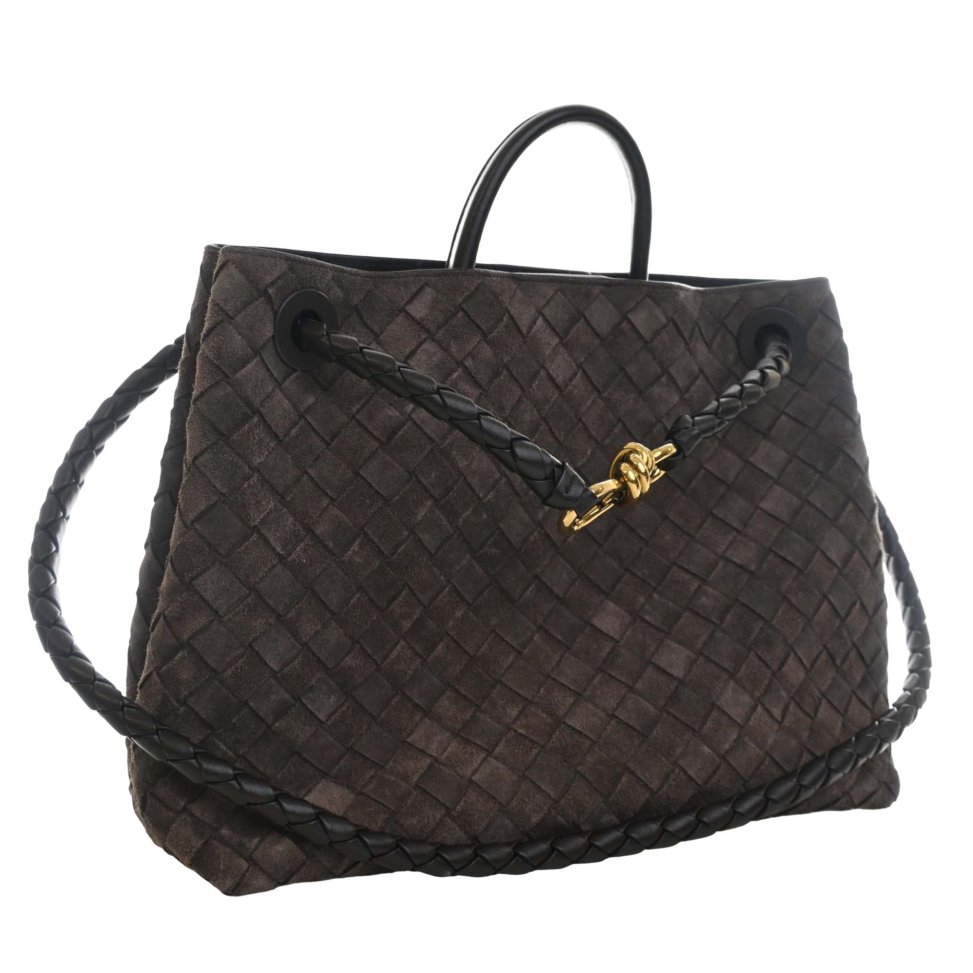 Bottega Veneta Medium Suede Intrecciato Andiamo Bag - image 8