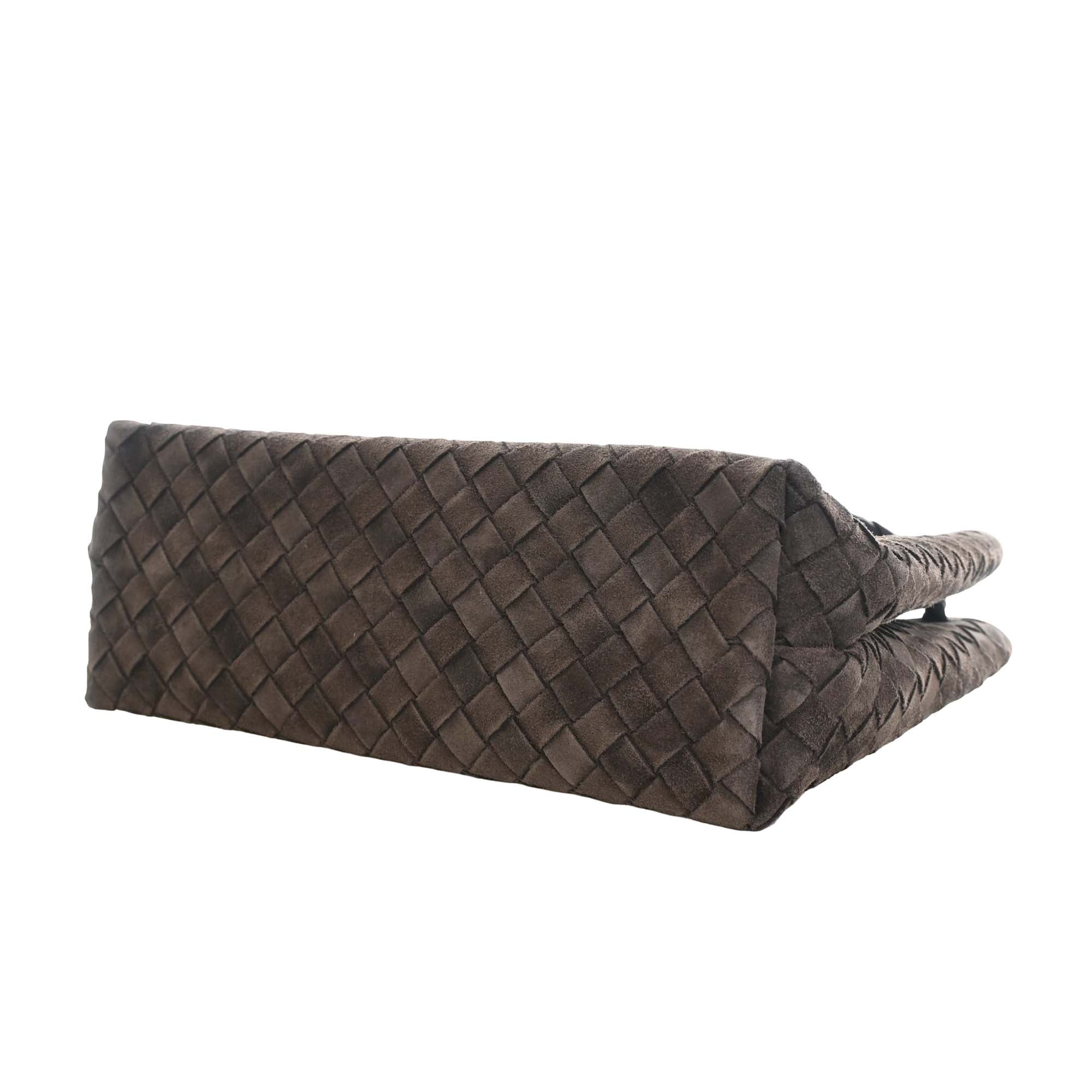 Bottega Veneta Medium Suede Intrecciato Andiamo Bag - image 9