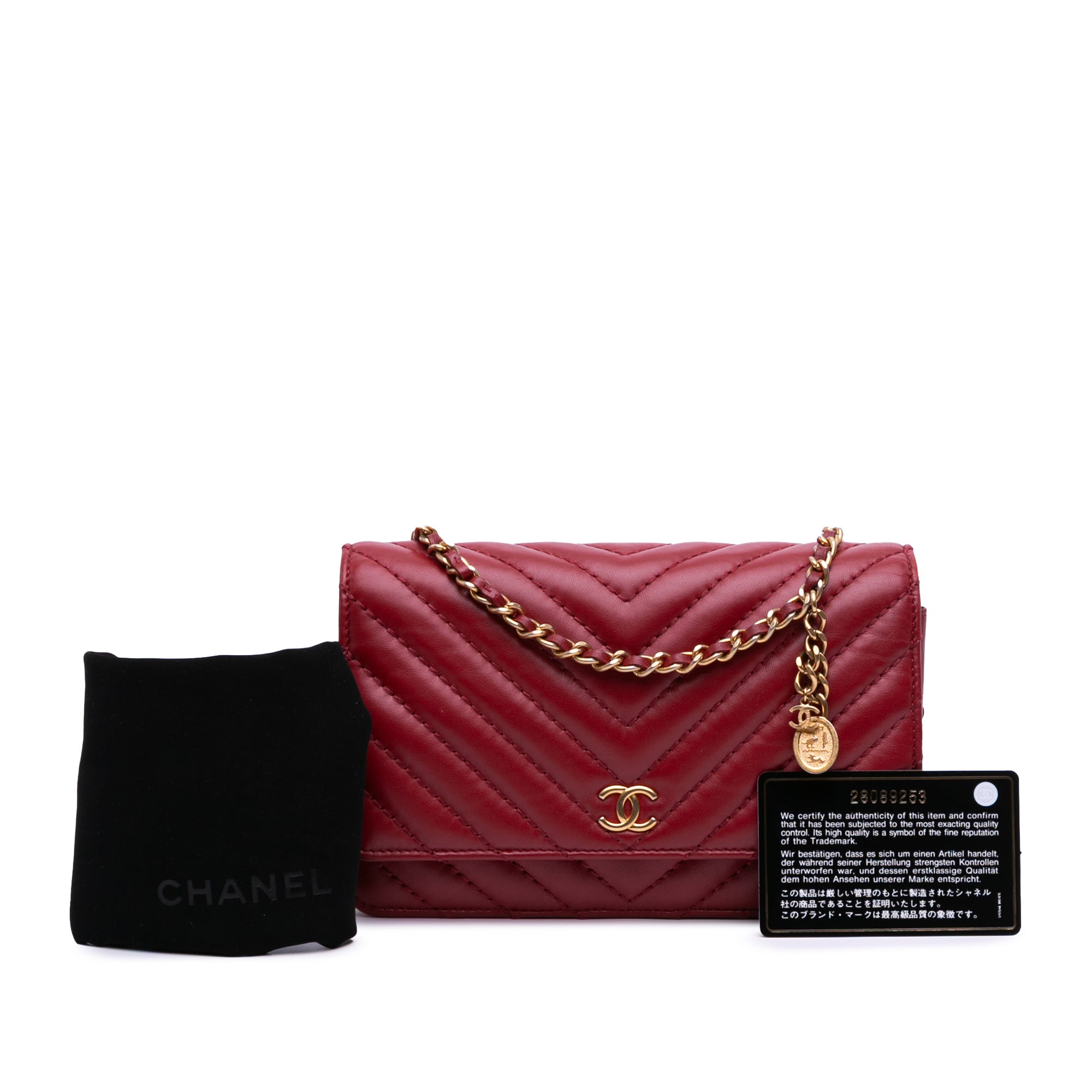Chanel Métiers d'Art CC Chevron Lambskin Wallet On Chain - image 12