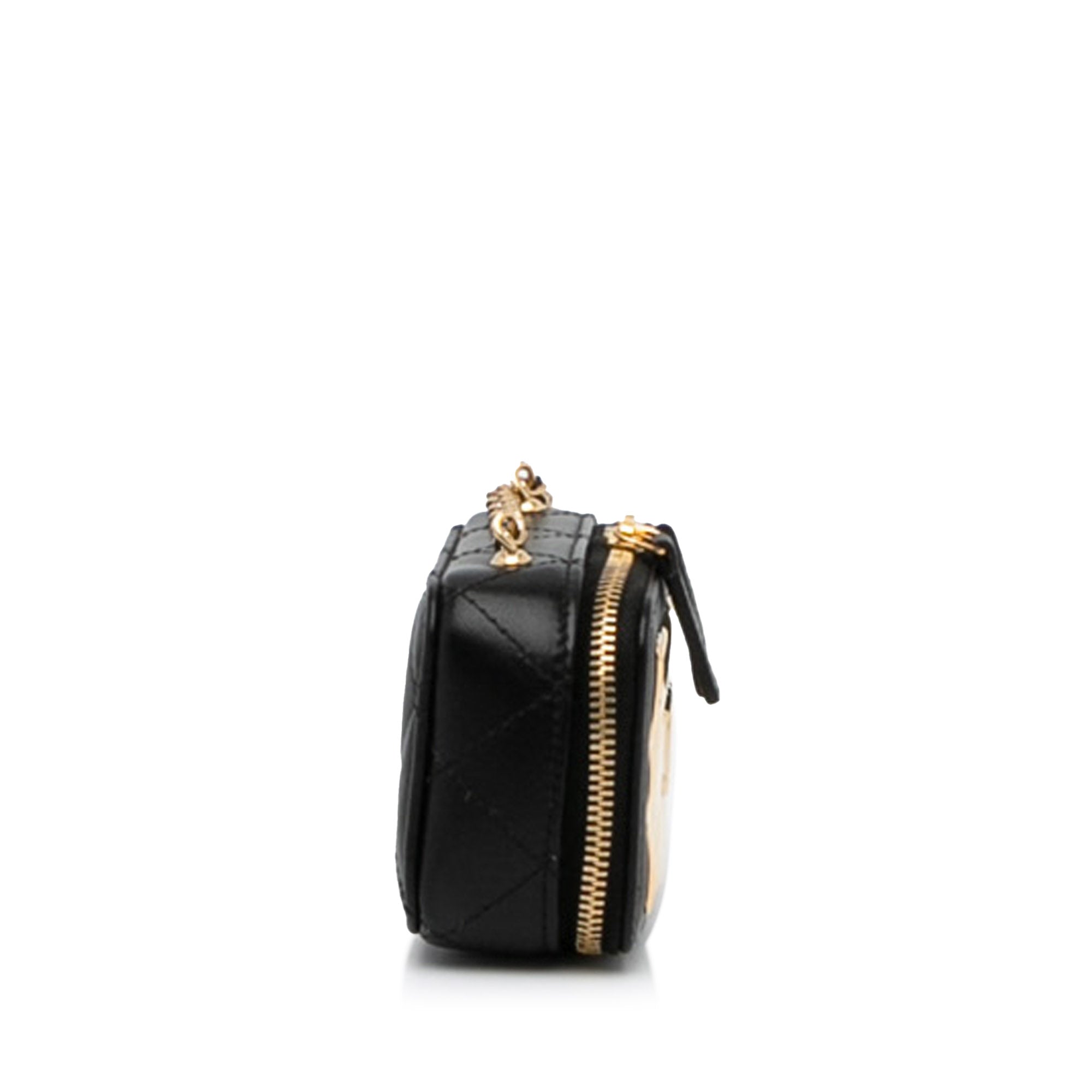 Chanel CC Quilted Golden Plate Vanity Crossbody - image 3