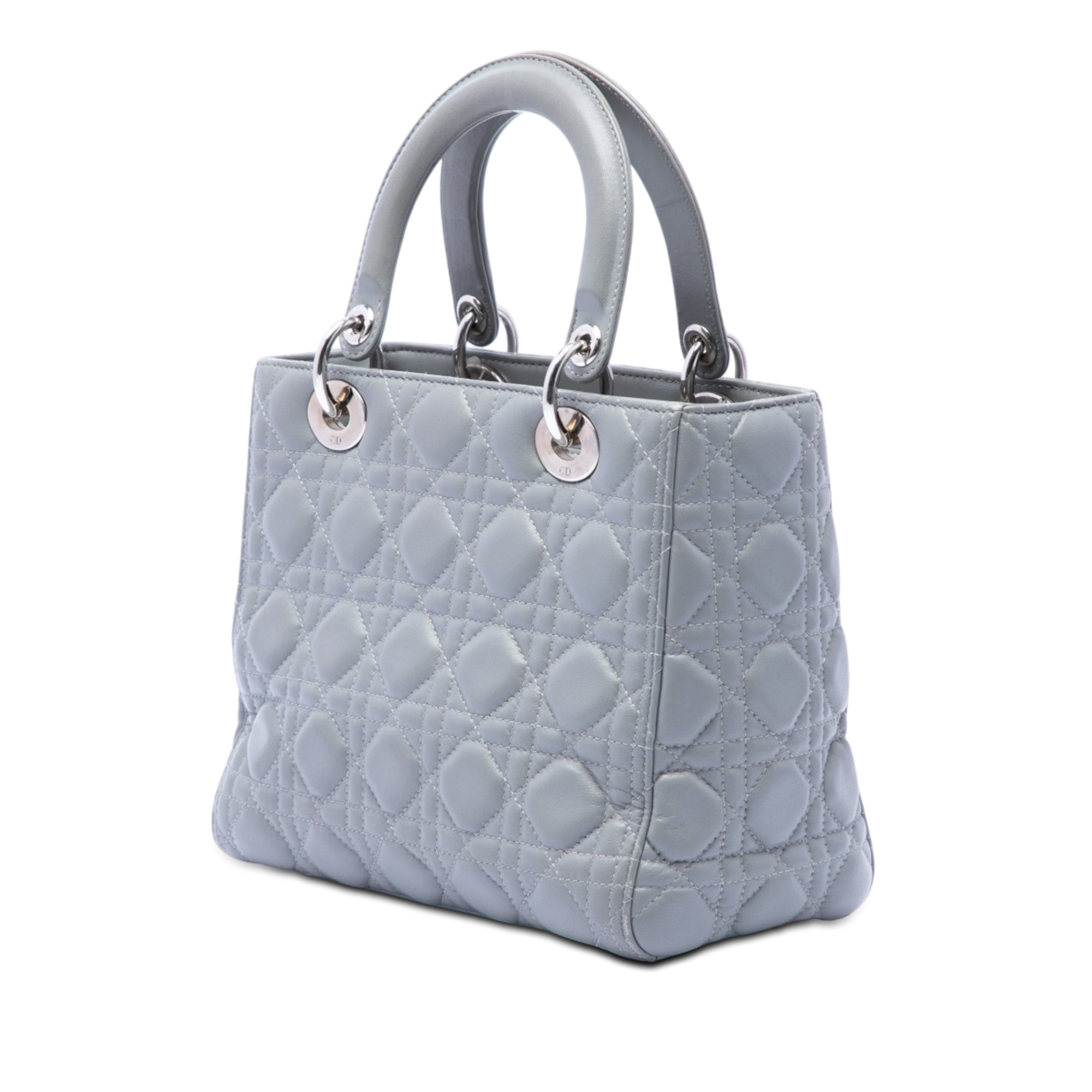 Dior Medium Metallic Lambskin Cannage Lady Dior - image 2
