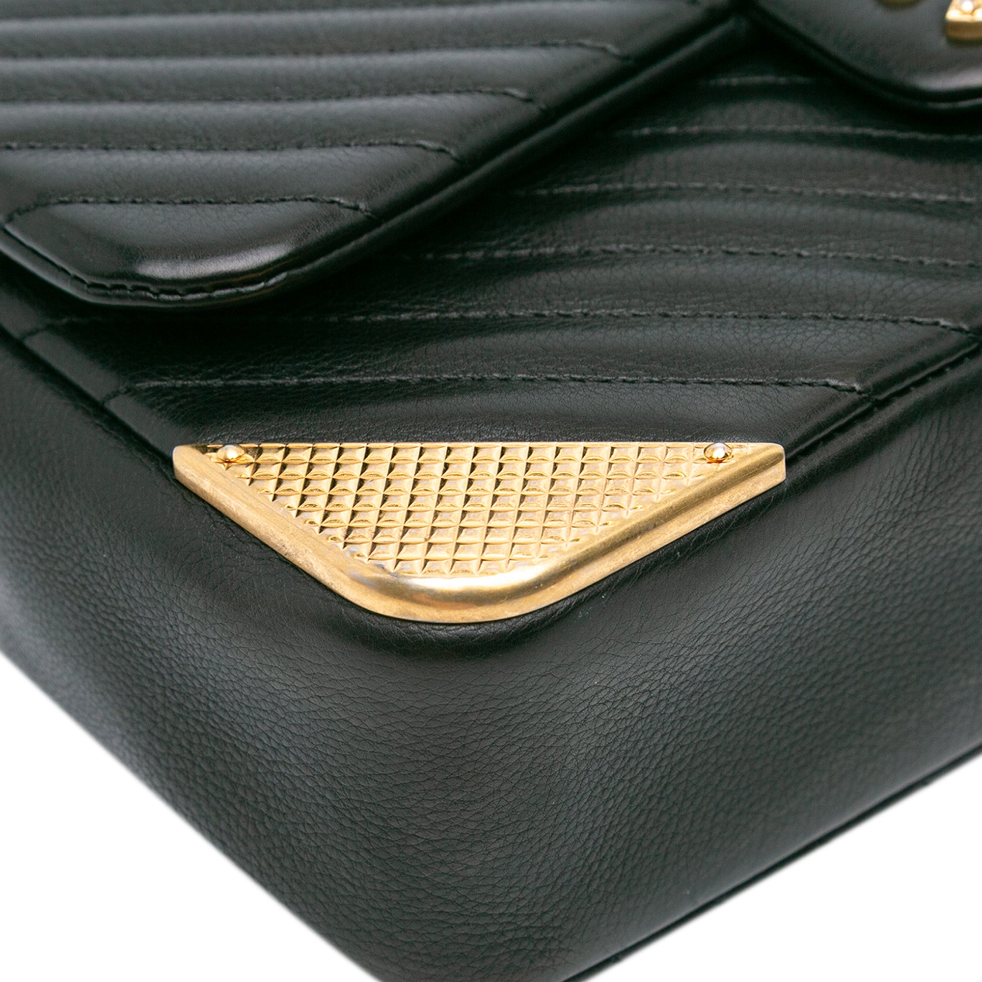 Chanel Calfskin Chevron Rock The Corner Flap - image 8