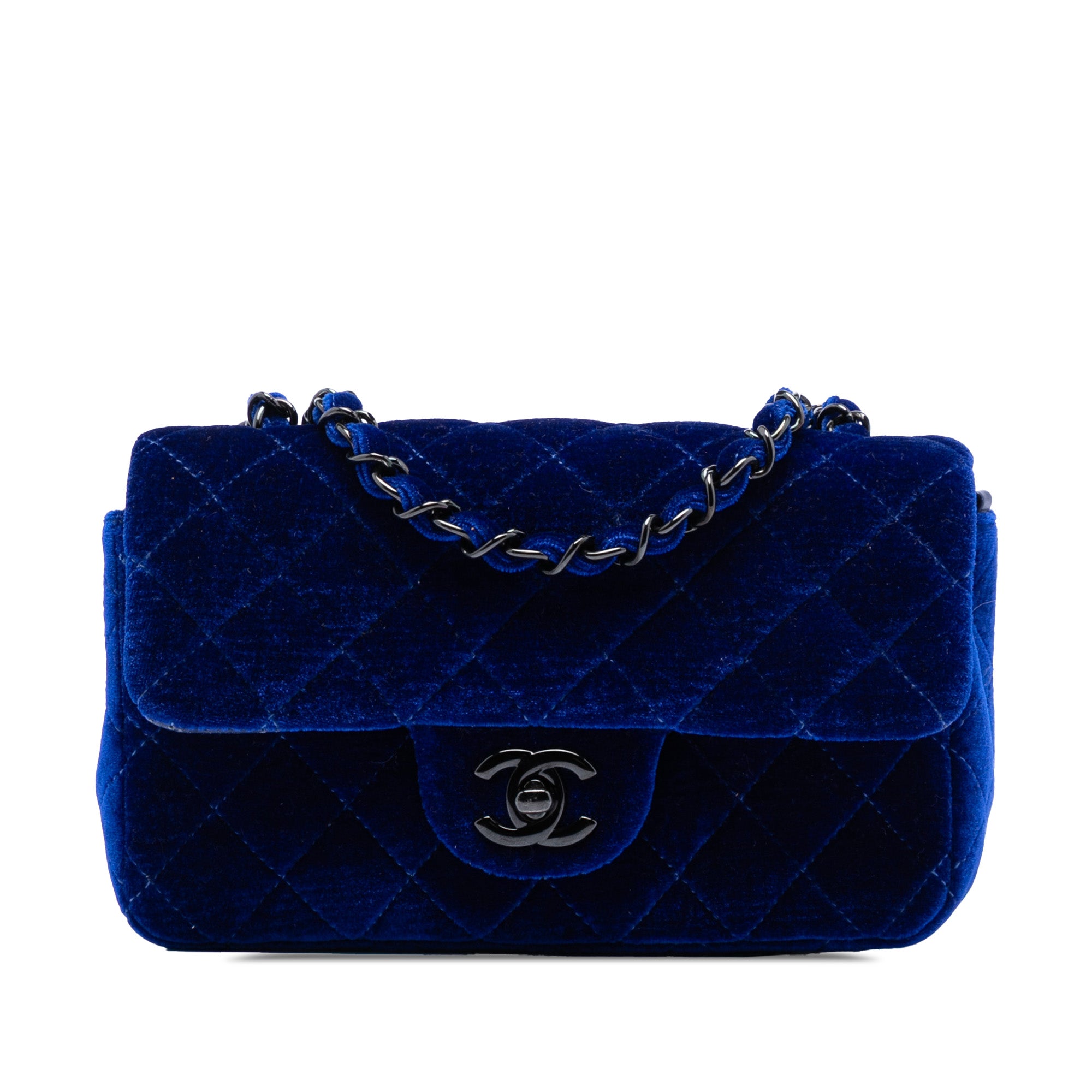 Chanel Mini Rectangular Classic Velvet Single Flap - image 1