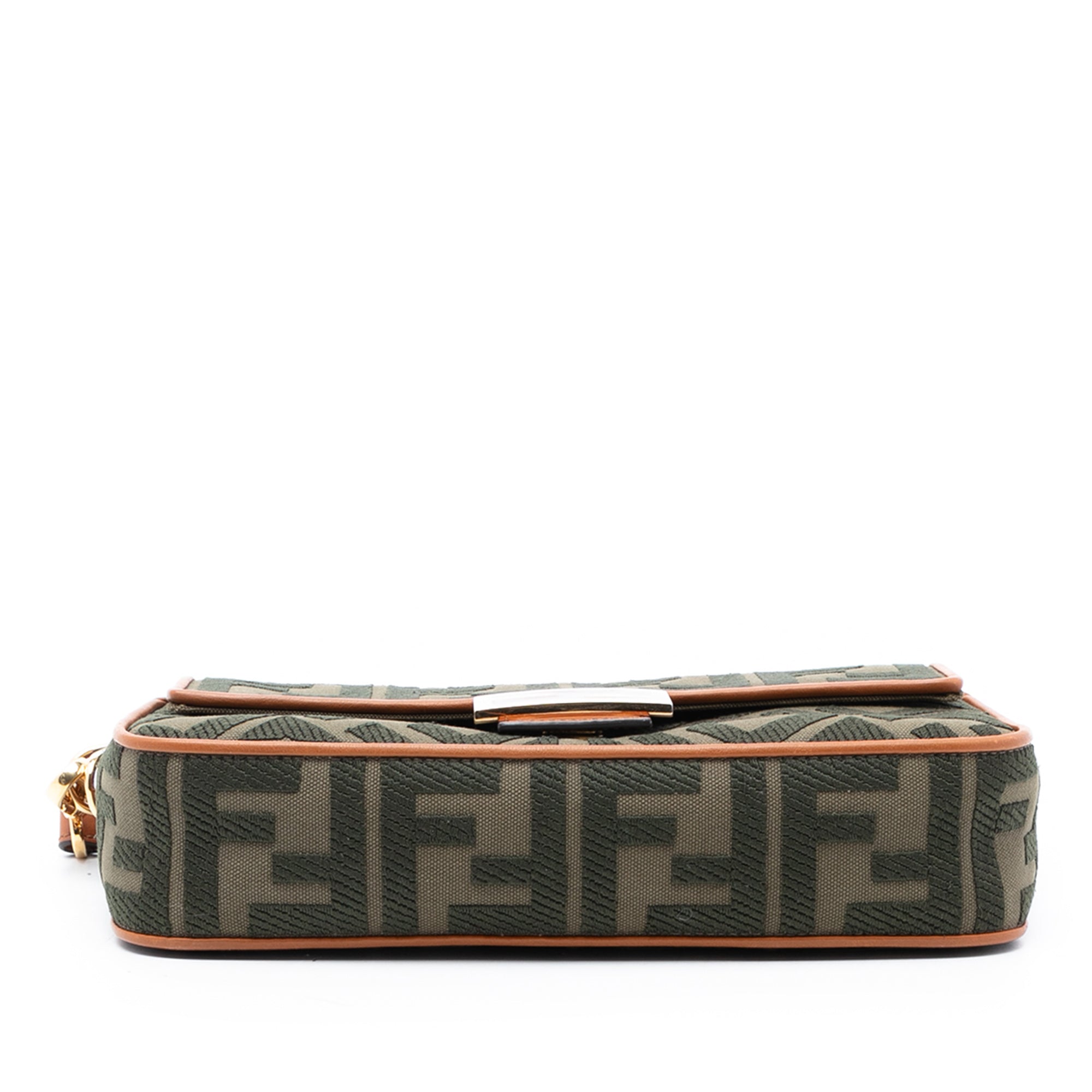 Fendi Zucca Embroidered Canvas Baguette Satchel - image 3