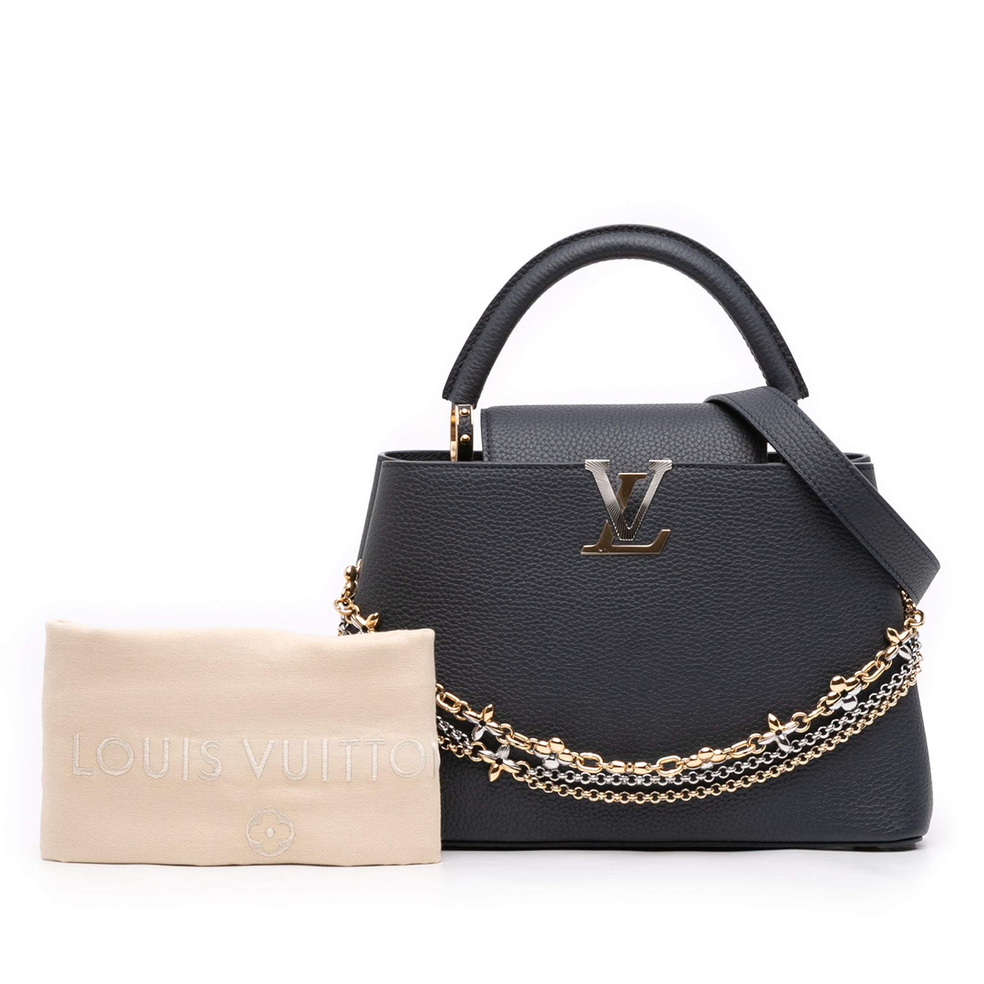 Louis Vuitton Taurillon Chain Capucines MM - image 11
