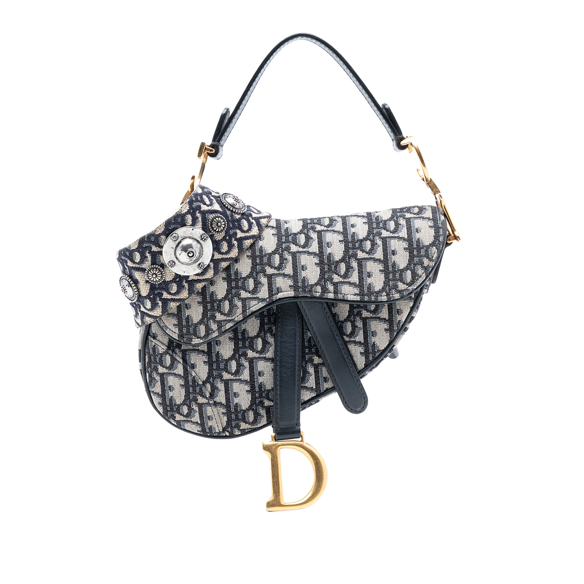 Dior Micro Oblique Canvas Saddle Bag - image 1