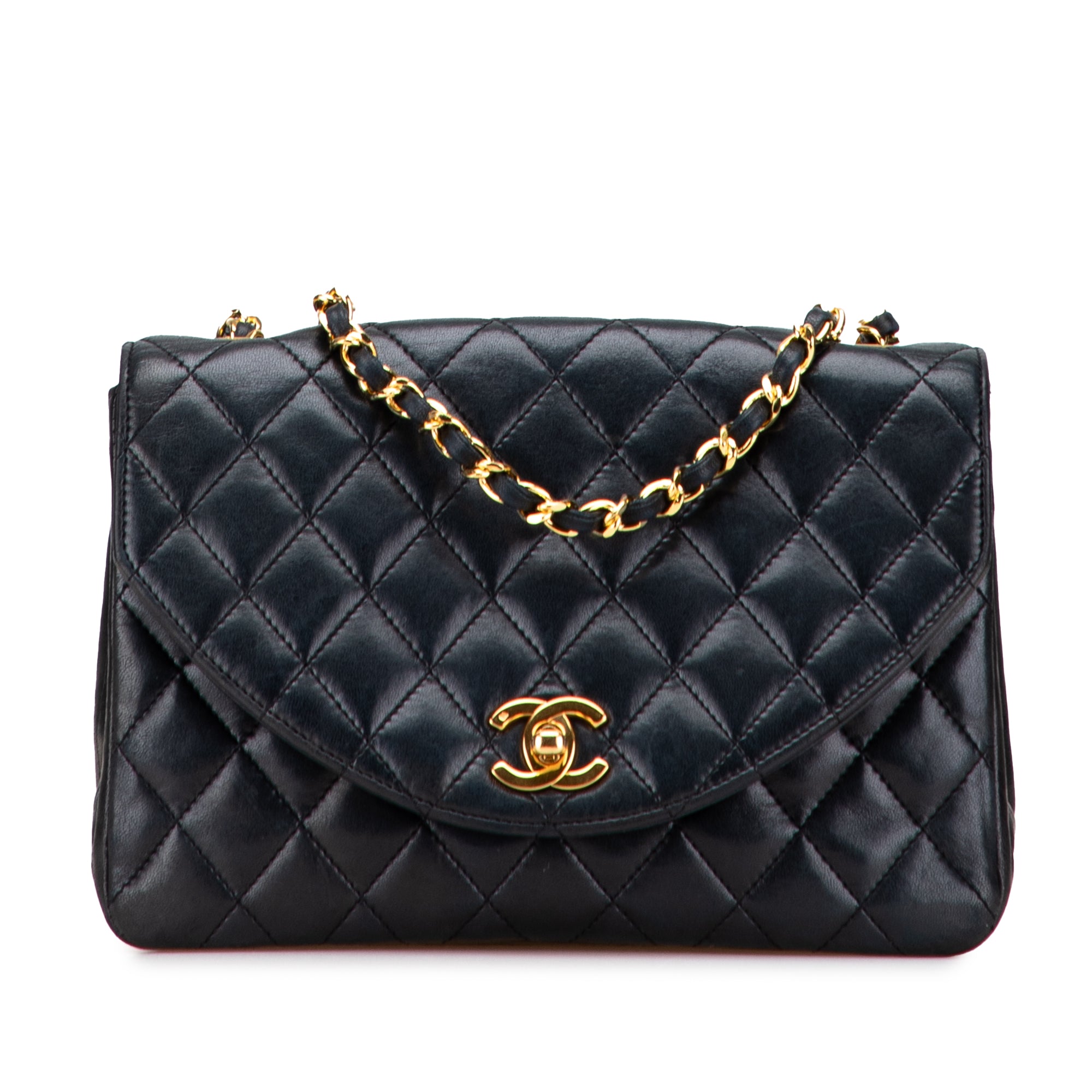 Chanel Quilted Lambskin Half Moon Single Flap - image 1