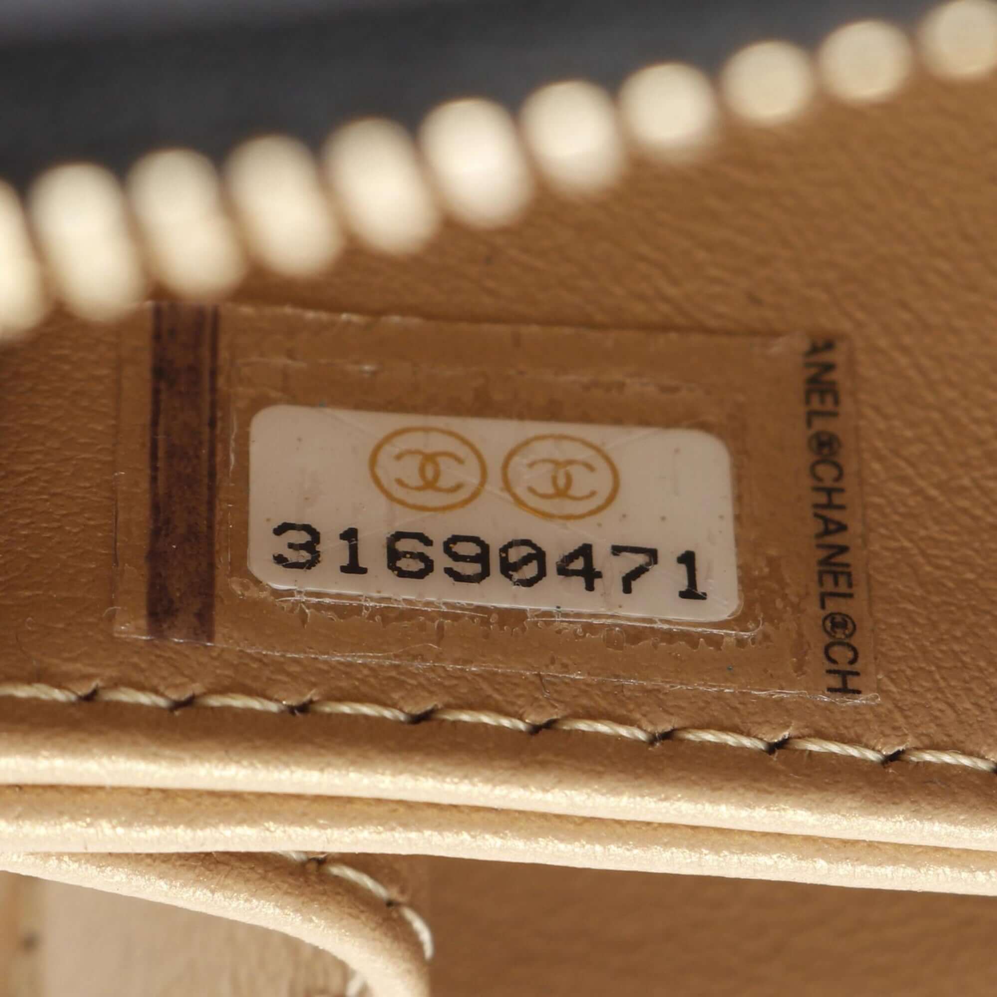 Chanel Extra Mini CC Quilted Golden Plate Vanity Crossbody