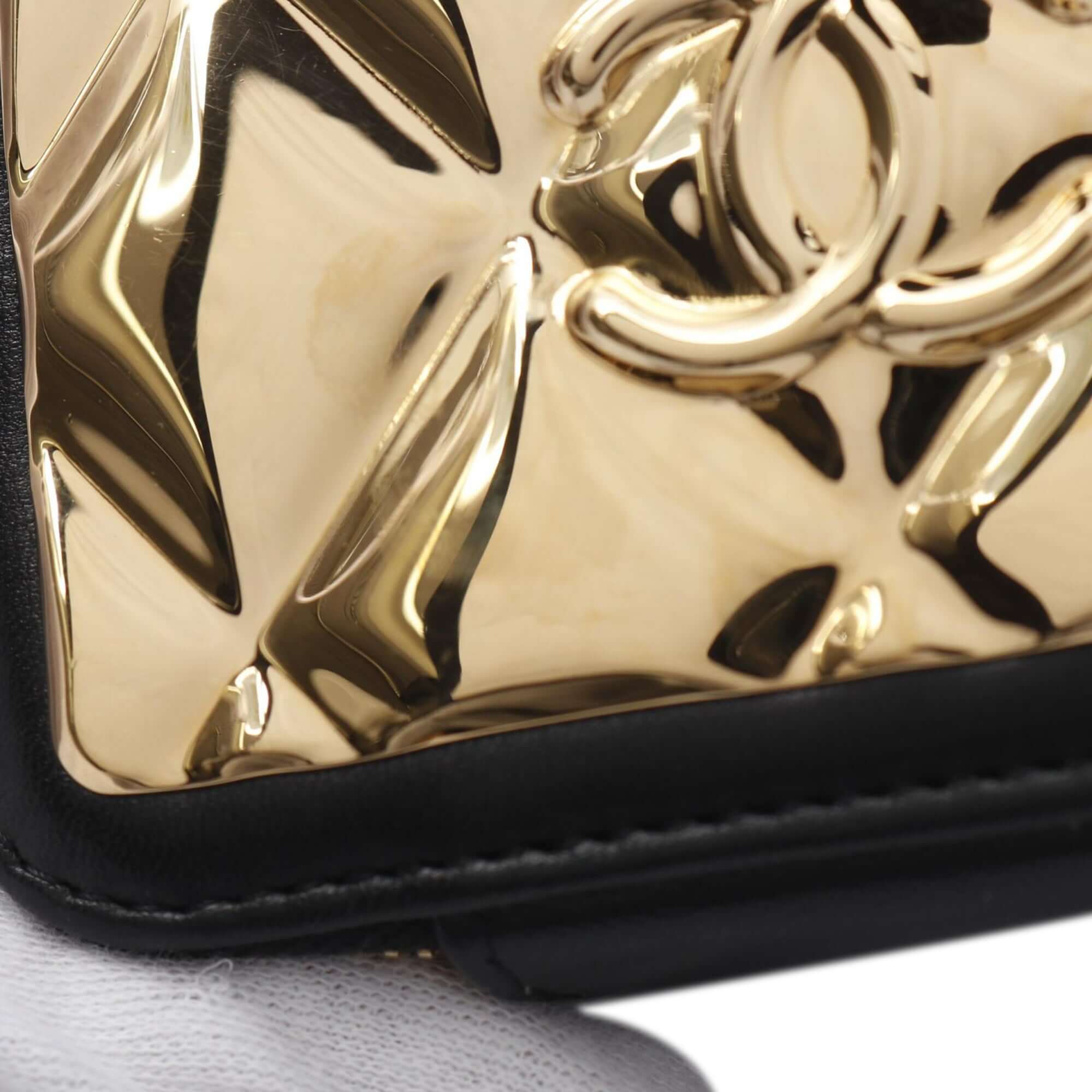Chanel Extra Mini CC Quilted Golden Plate Vanity Crossbody