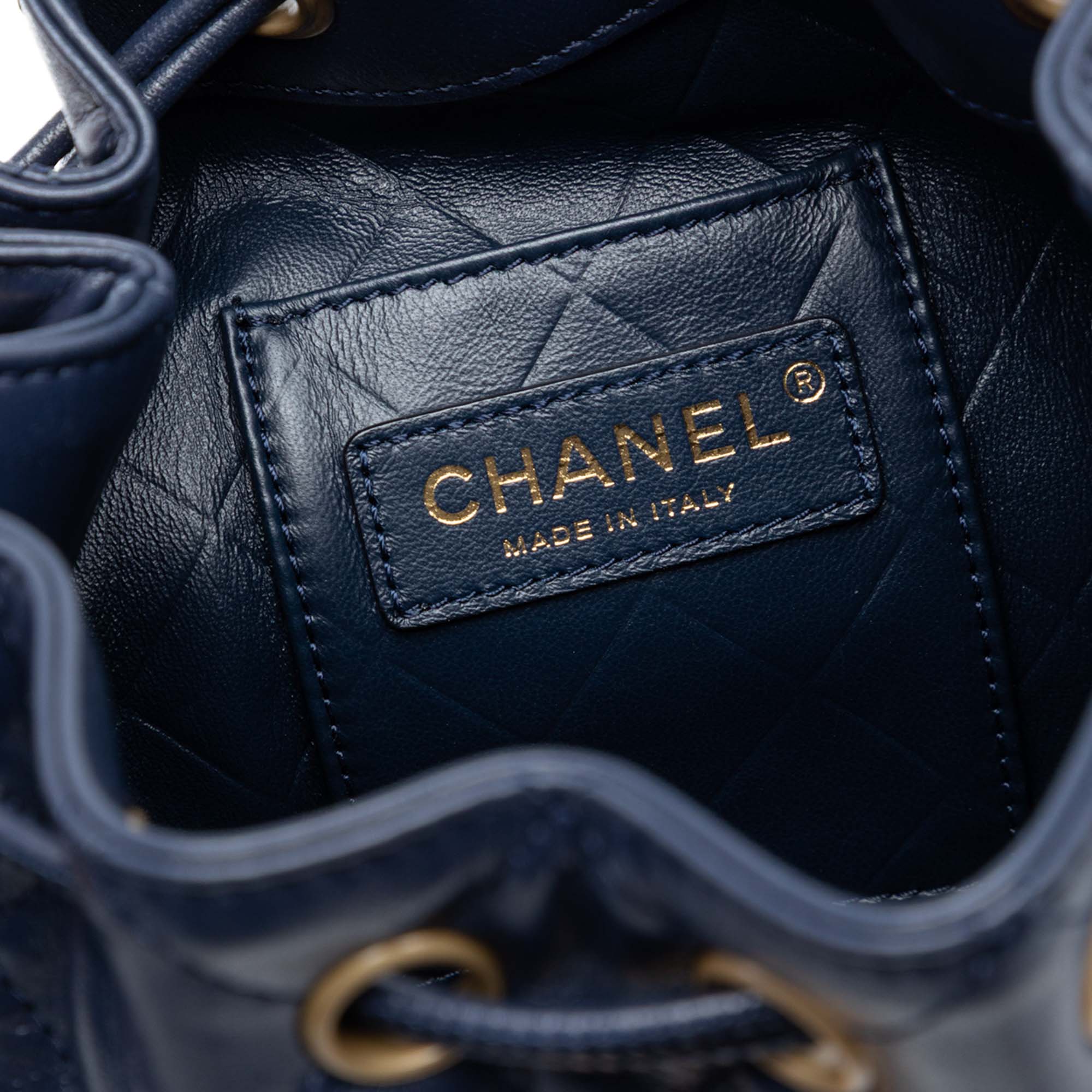 Chanel CC Quilted Lambskin Drawstring Bucket Bag - image 5
