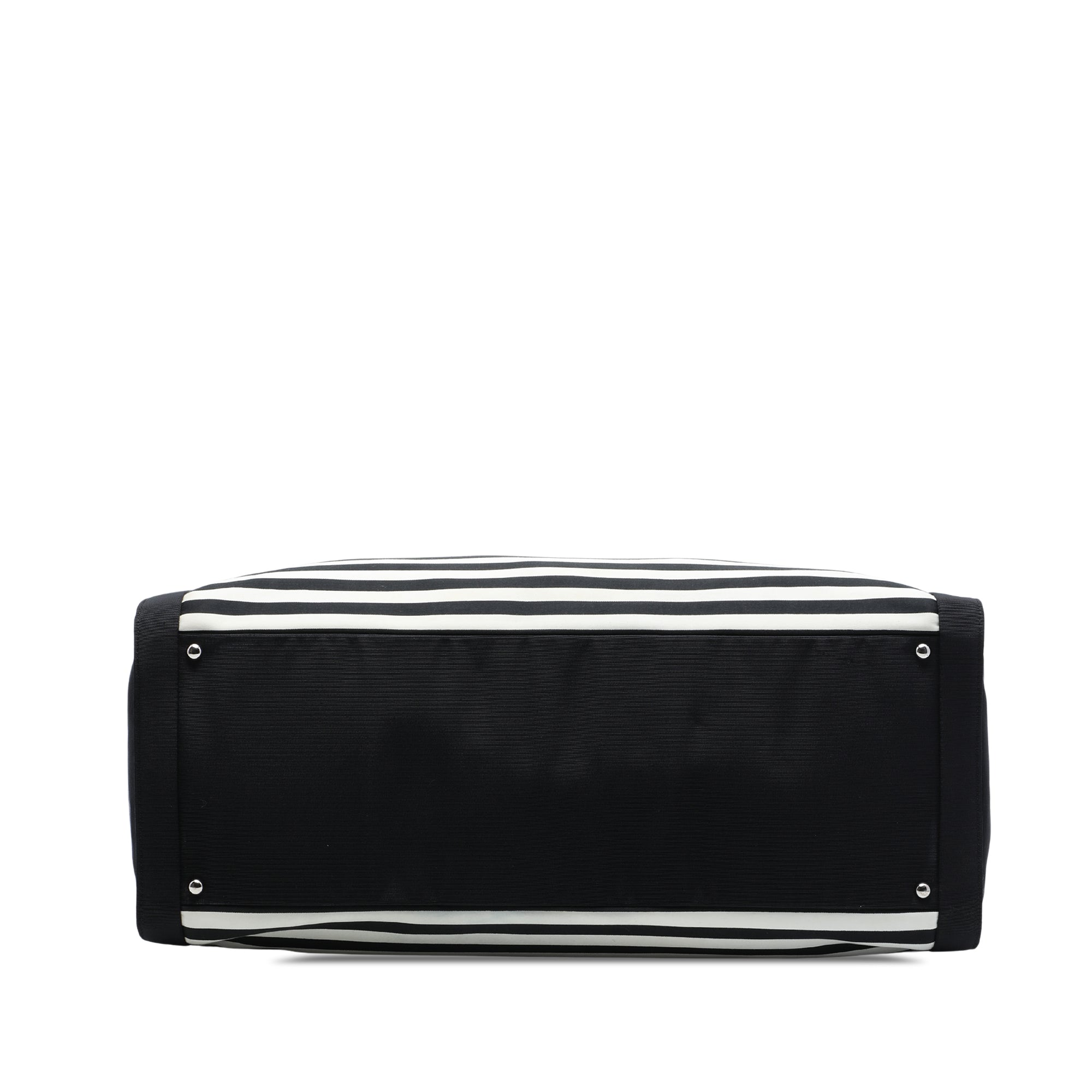 Chanel Extra Large CC Striped Canvas Mariniere Chain Tote - image 3
