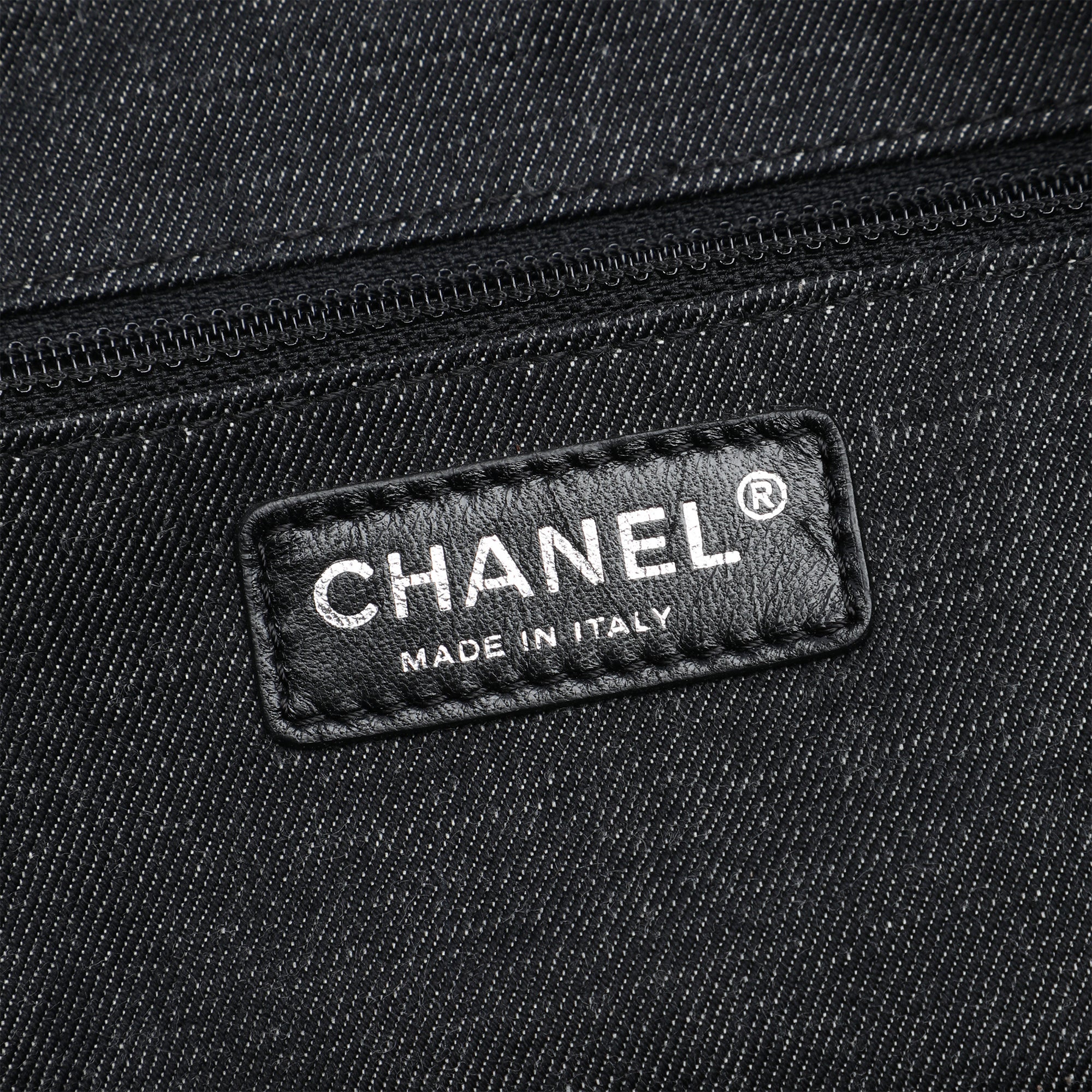 Chanel Extra Large CC Striped Canvas Mariniere Chain Tote - image 5