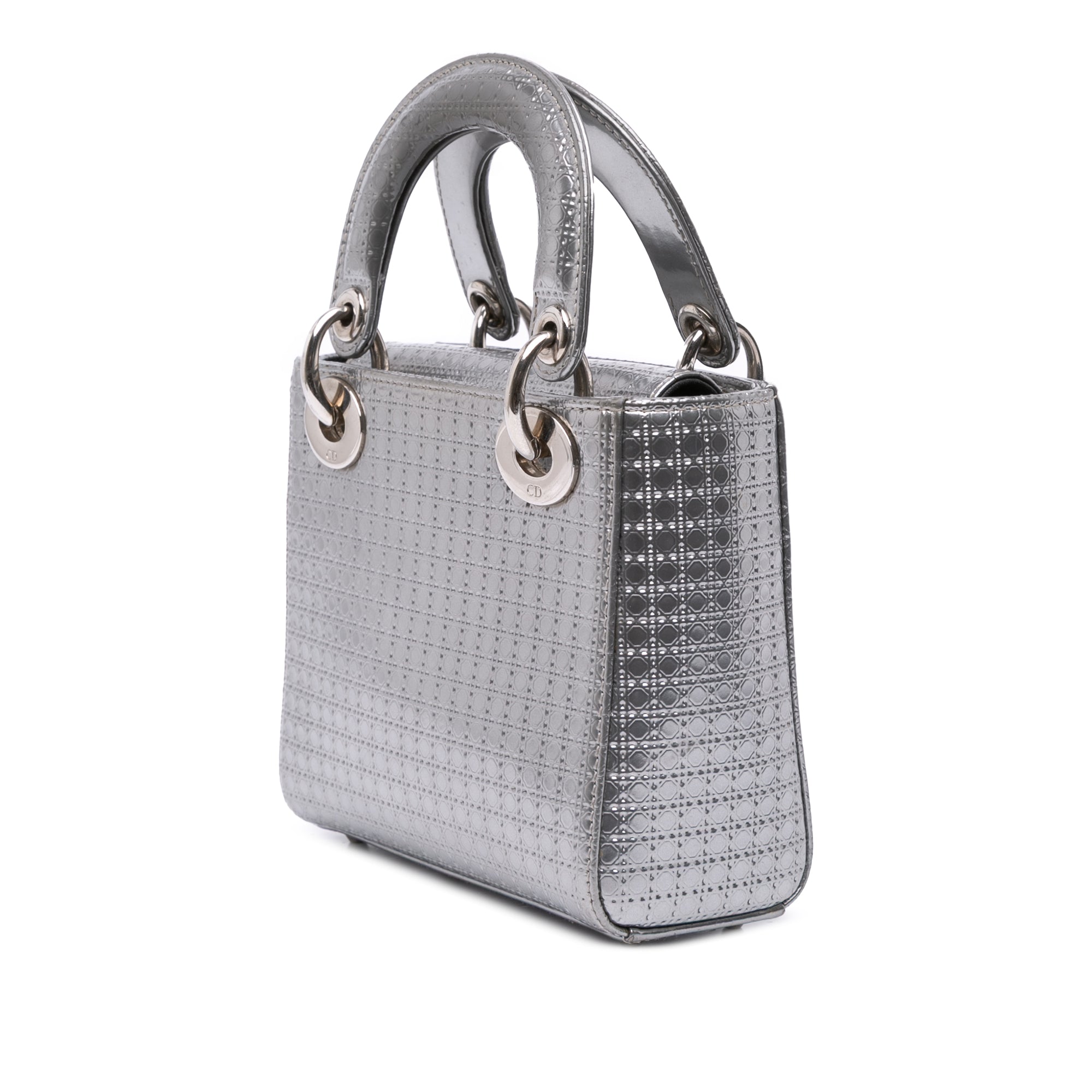 Dior Mini Metallic Patent Microcannage Lady Dior - image 2